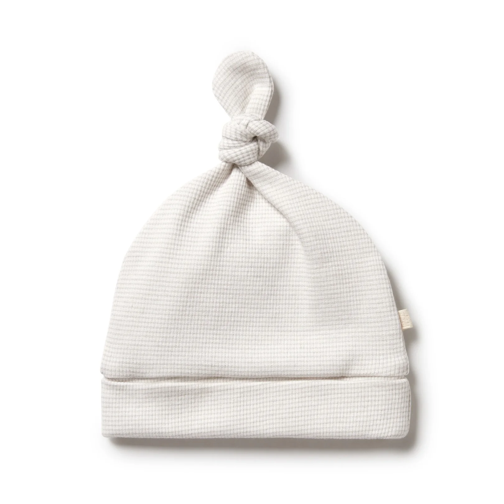 Organic Stripe Rib Knot Hat Clay