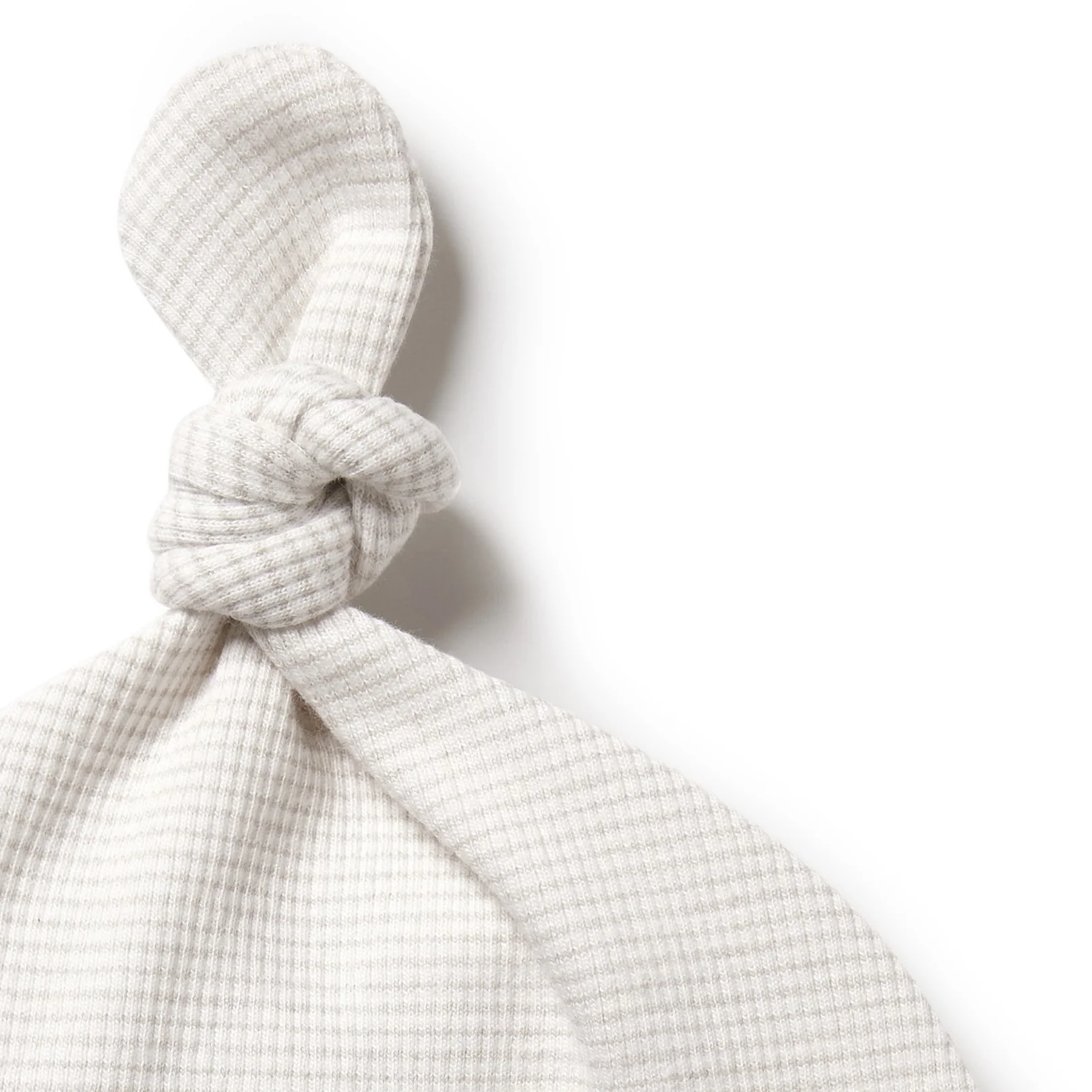 Organic Stripe Rib Knot Hat Clay - Image 2