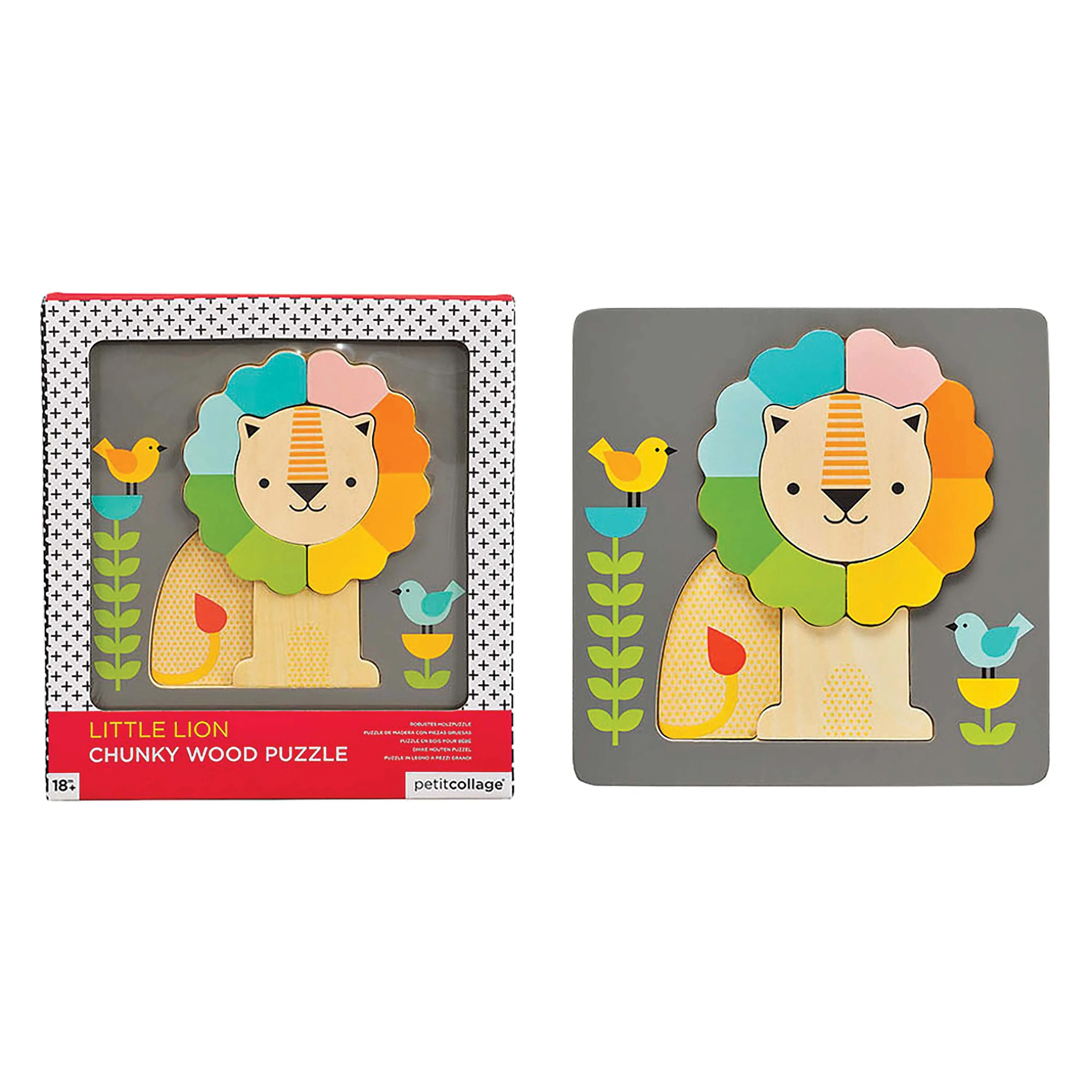 Chunky Wood Puzzle - Little Lion - Image 4