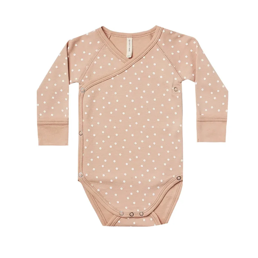 Quincy Mae Side Snap Bodysuit - Dots