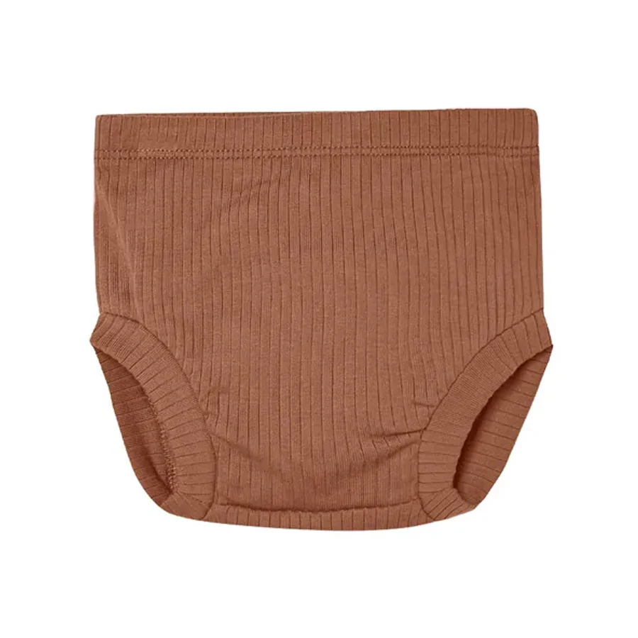 Quincy Mae Ribbed Bloomer - Clay