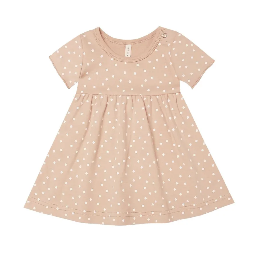 Quincy Mae Jersey Shortsleeve Dress - Dots