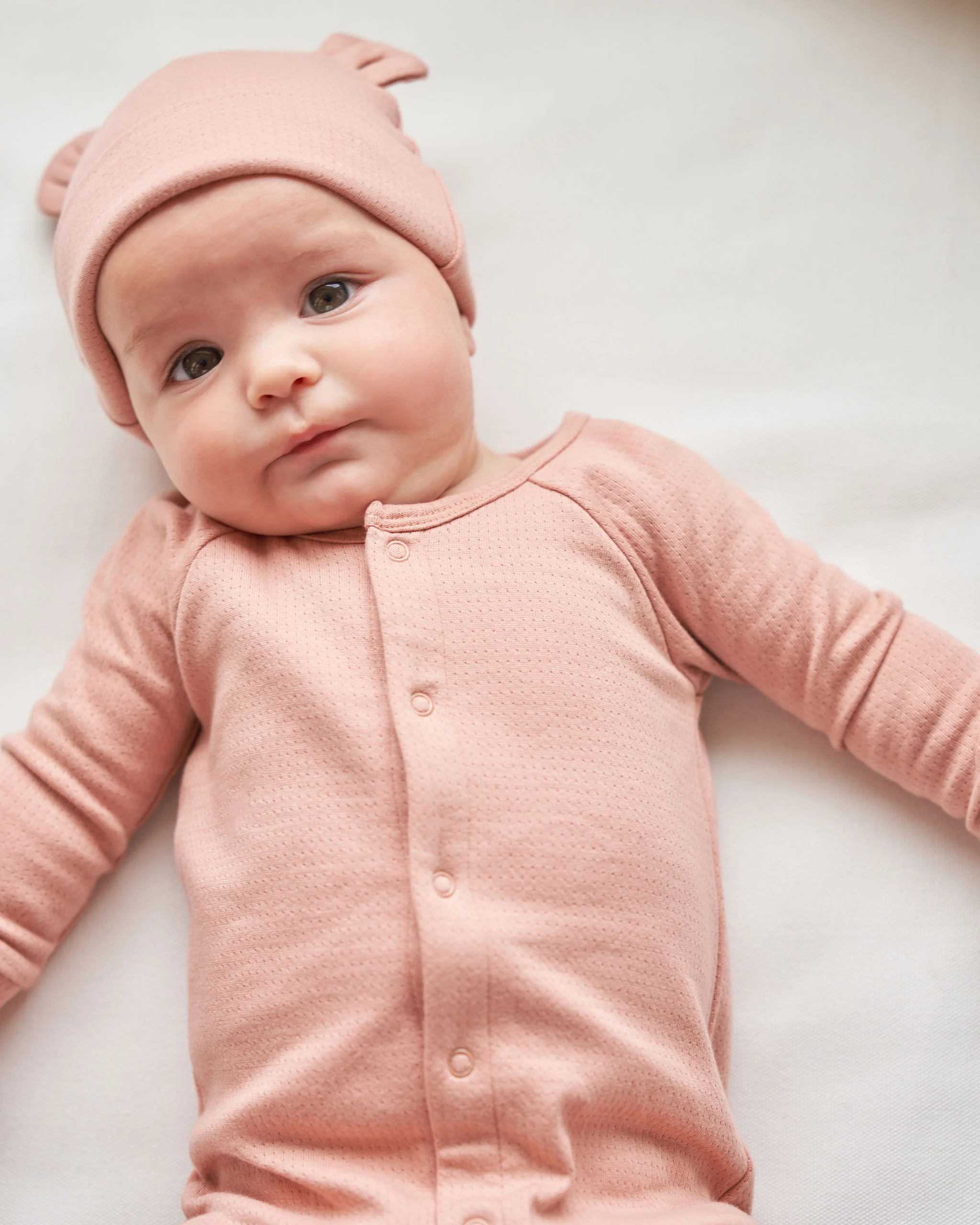 Quincy Mae Baby Bear Beanie - Rose - Image 3