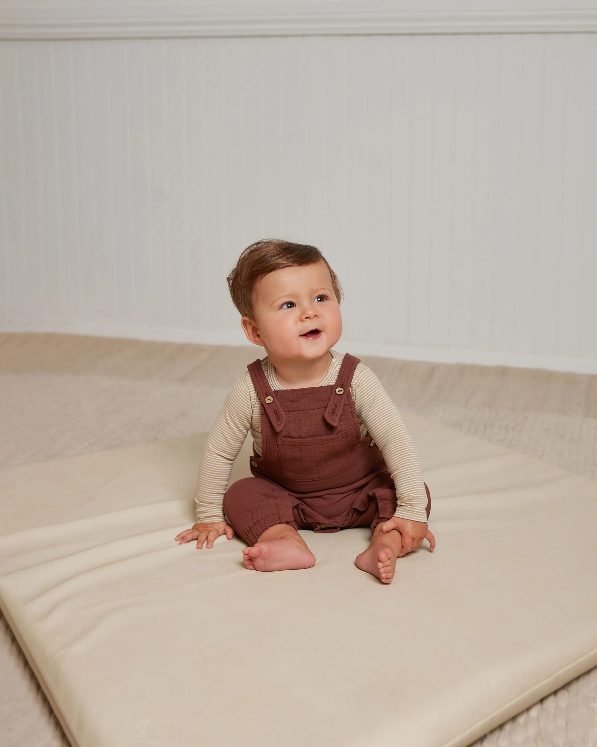 Quincy Mae Baby Overall - Plum - Image 2