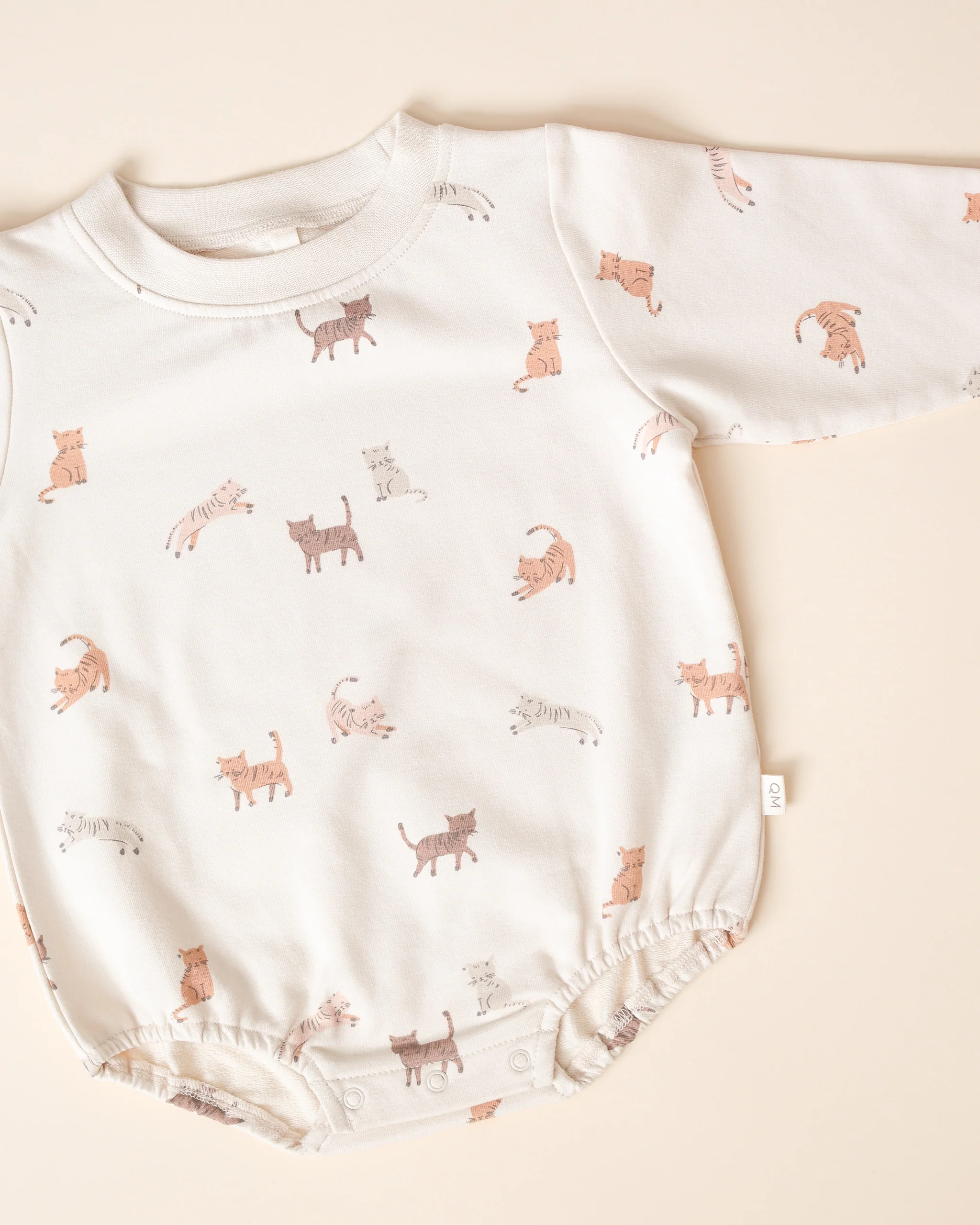 Crewneck Bubble Romper - Cats - Image 2