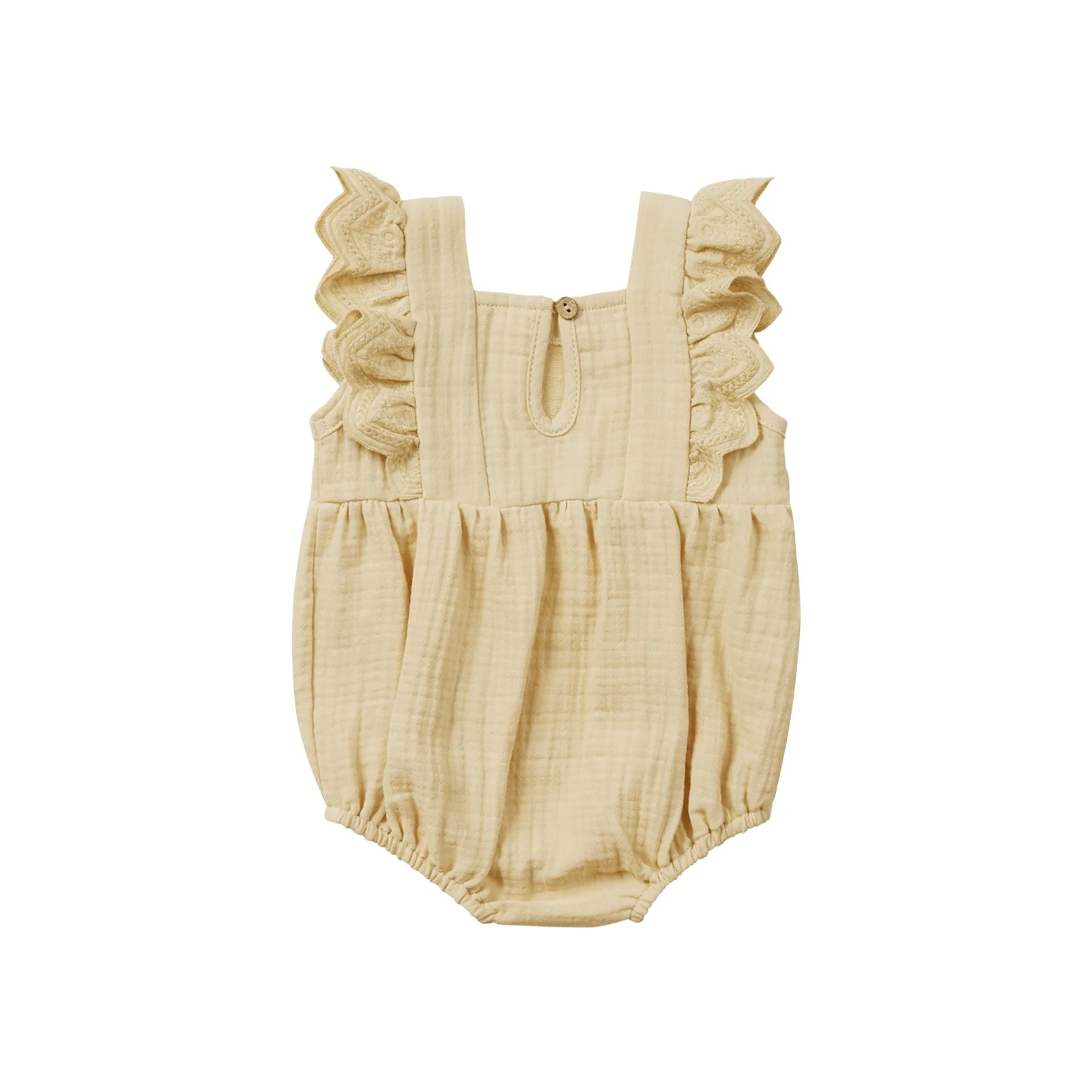 Quincy Mae Naomi Romper - Lemon - Image 2