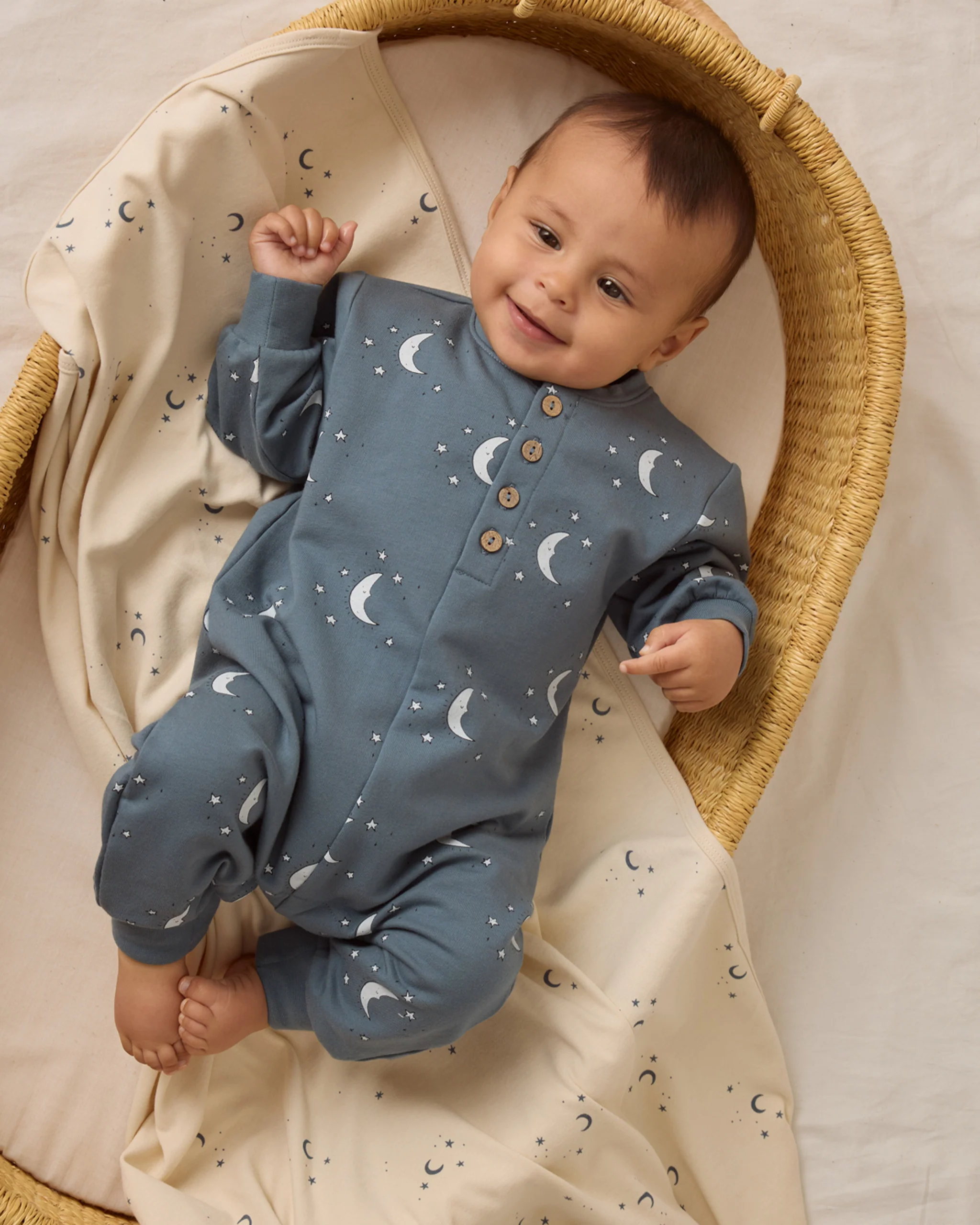 Relaxed Fleece Jumpsuit - Silver Moons - Image 5
