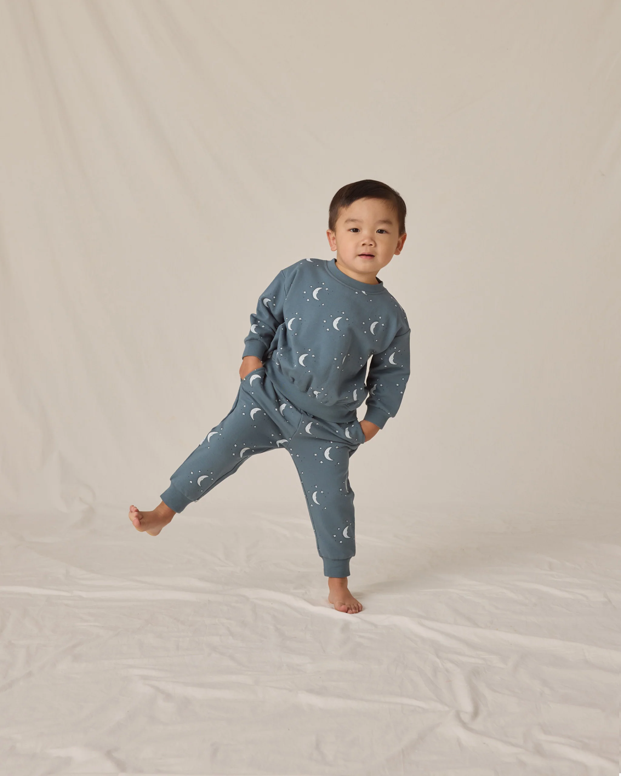 Relaxed Fleece Sweatshirt - Silver Moons - Image 4