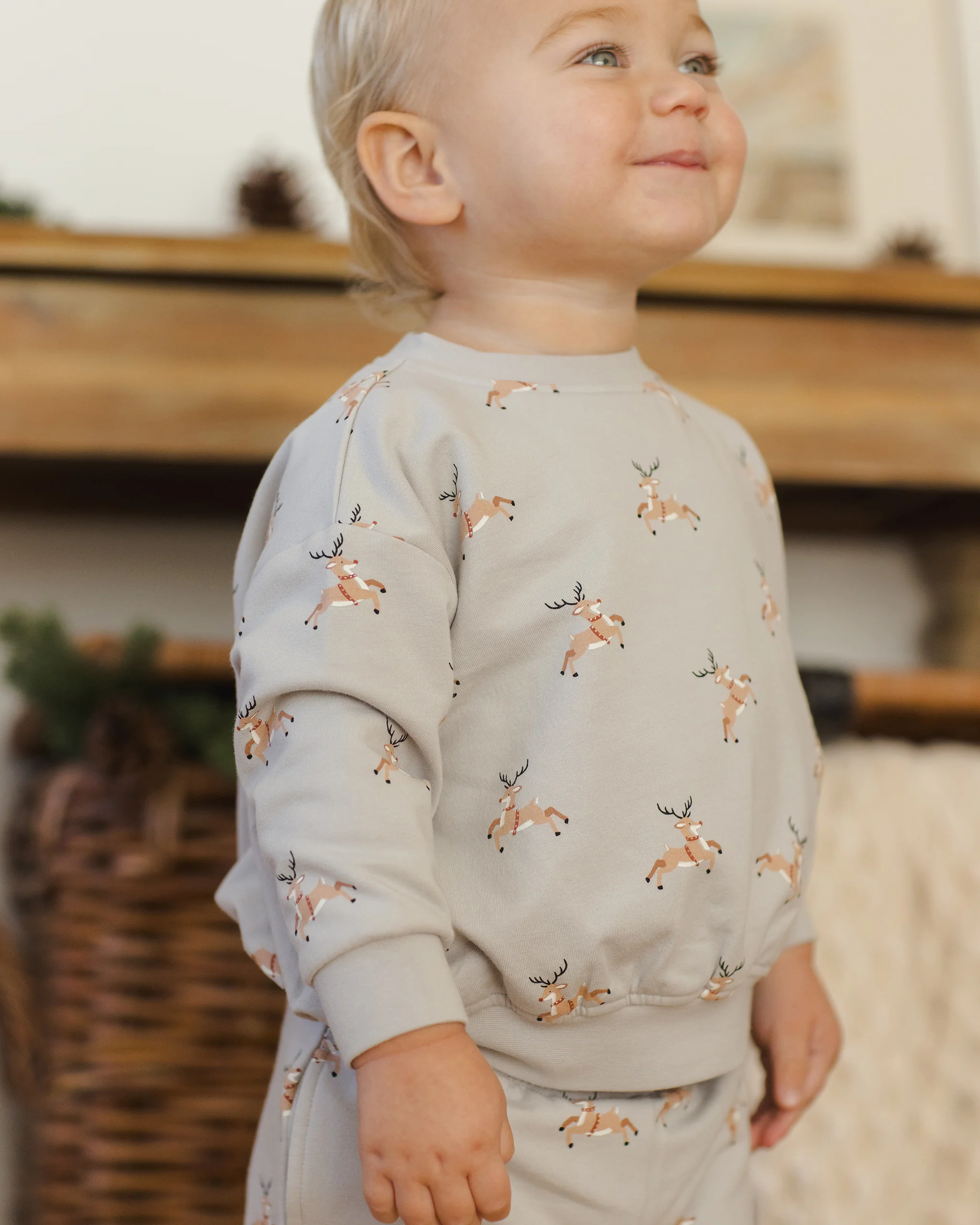 Relaxed Fleece Sweatshirt - Reindeer - Image 2