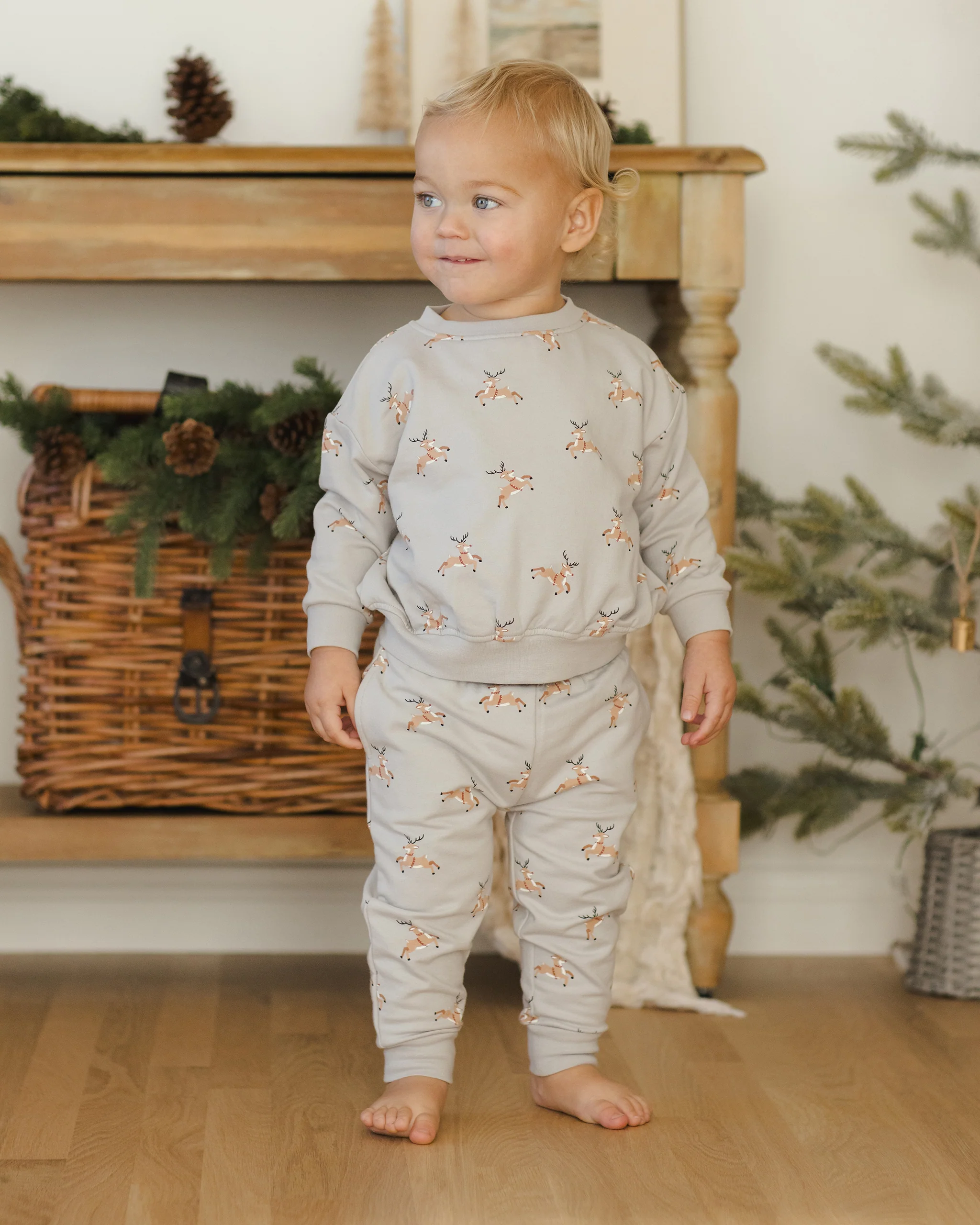 Relaxed Fleece Sweatshirt - Reindeer - Image 3