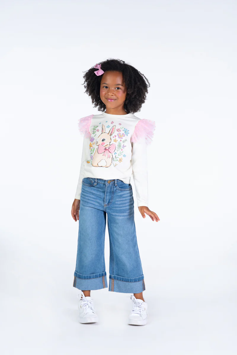 Flared Loose Fit Denim Jeans - Image 5