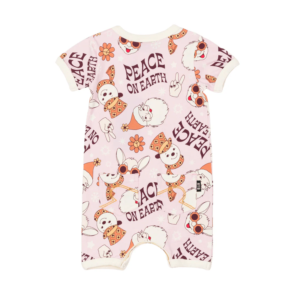 Rock Your Baby Peace On Earth Playsuit - Image 2