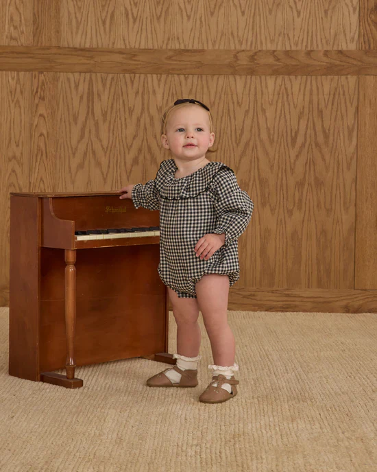 Colette Romper - Black Gingham - Image 2
