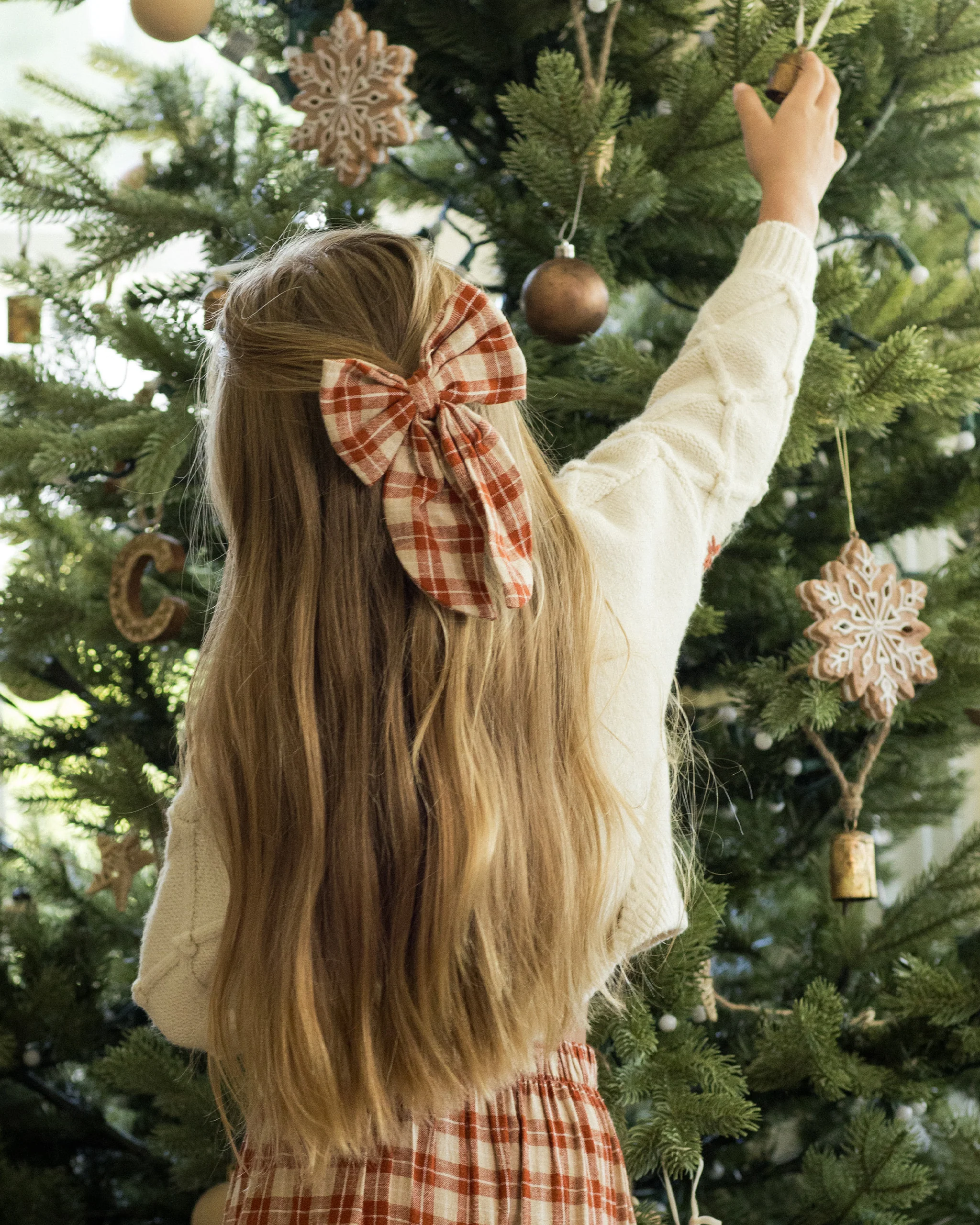 Oversized Bow - Red Plaid - Image 2