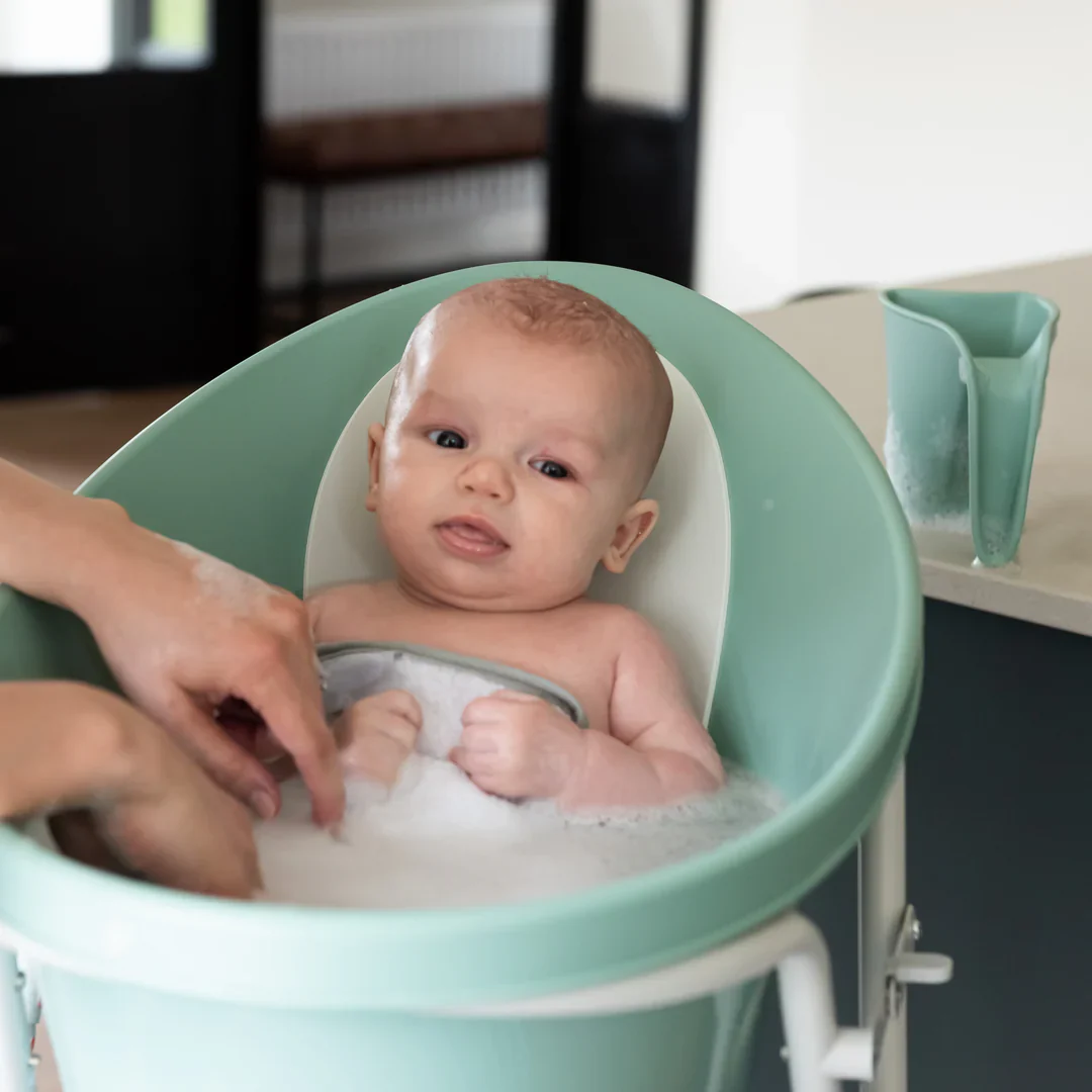 Baby Bath with Plug - Eucalyptus - Image 2