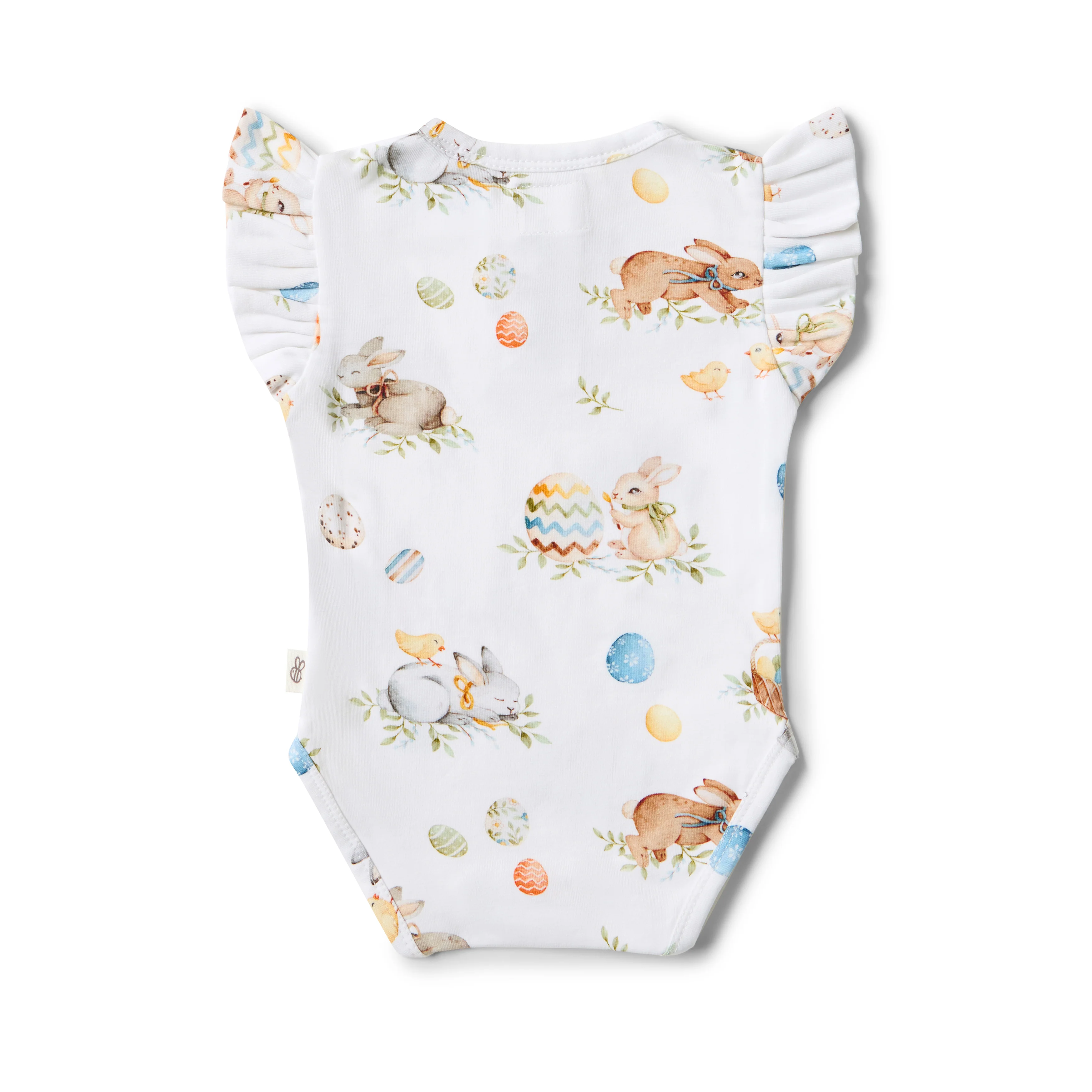 Flopsy Bunnies Short Sleeve Organic Bodysuit with Frill - Image 6