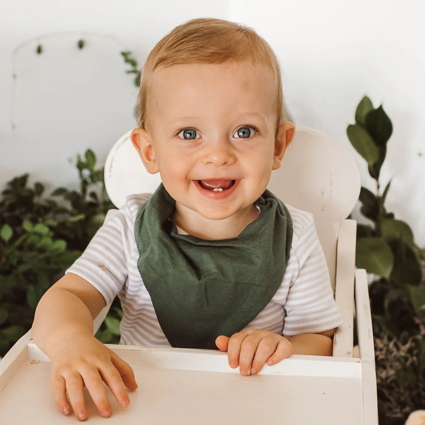 Snuggle Hunny Dribble Bib - Olive