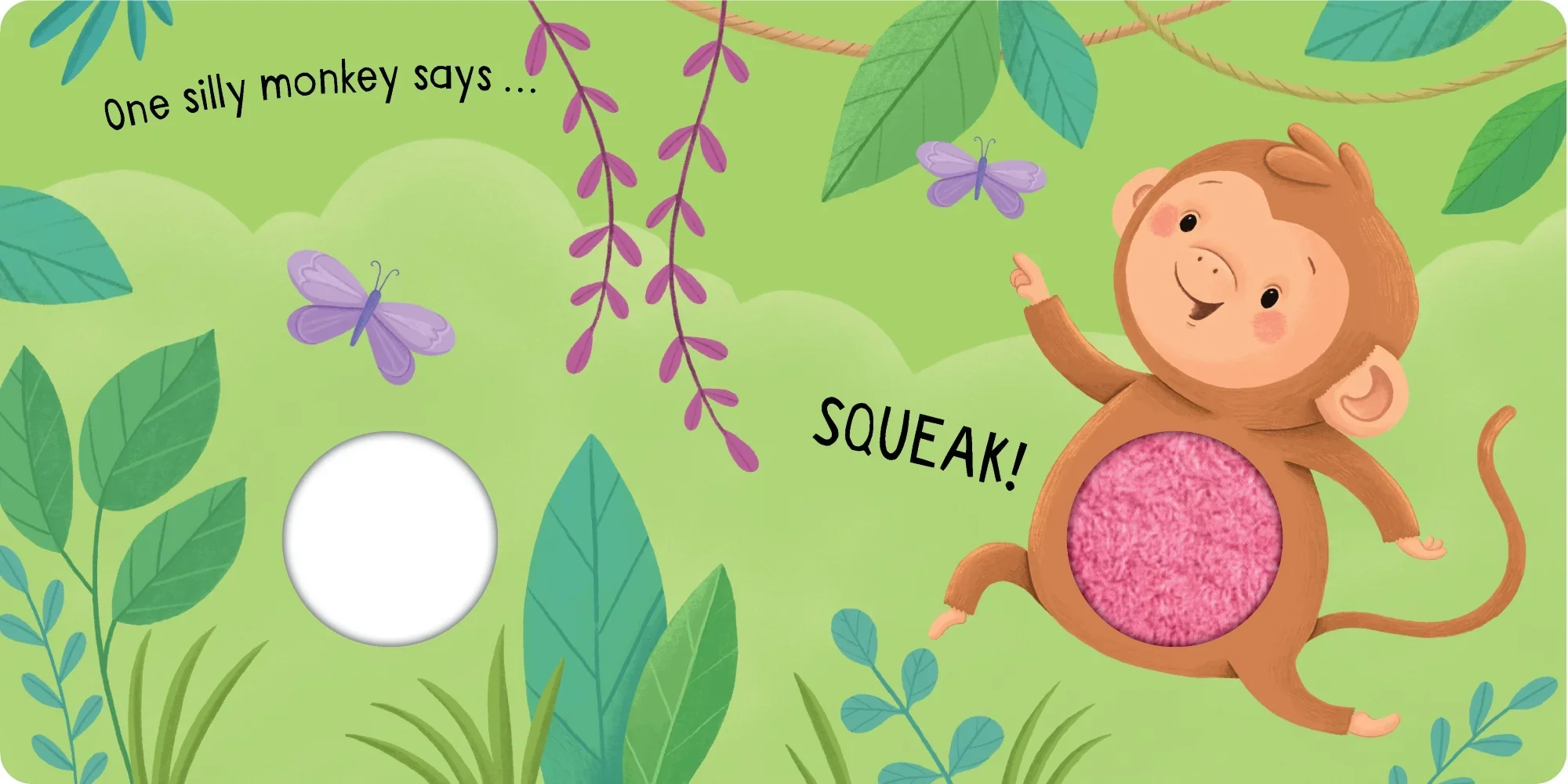 Squeaky Plush Board Book - Five Silly Monkeys - Image 2
