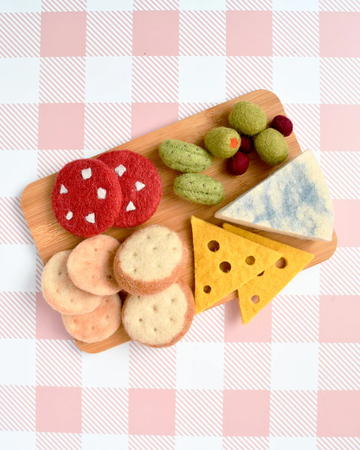 Felt Charcuterie Cheese Platter Play Food Set - Image 2