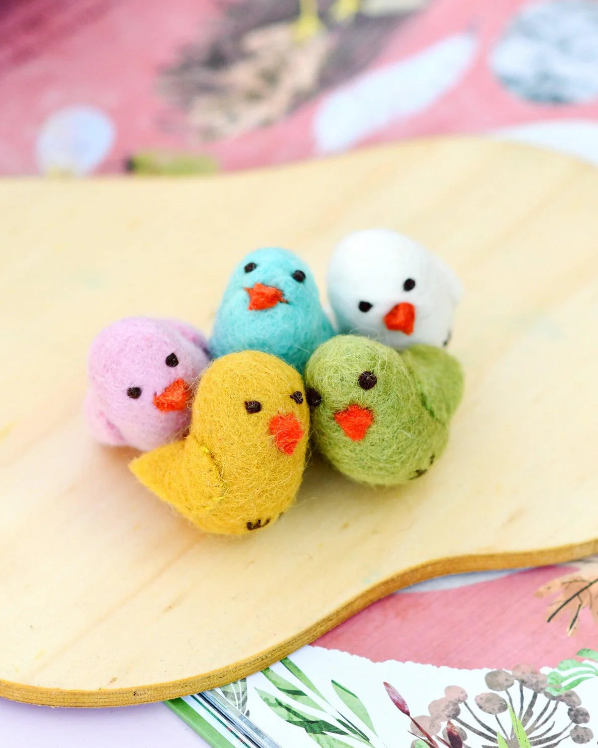Felt Colourful Chicks - Set of 5 - Image 3