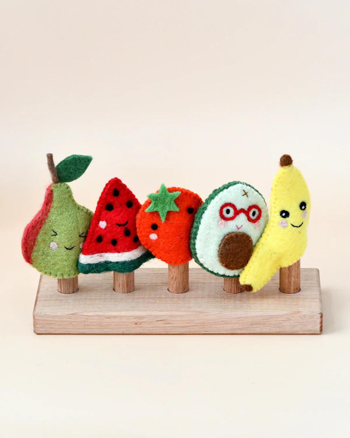 Felt Fruits Finger Puppets Set - Image 3