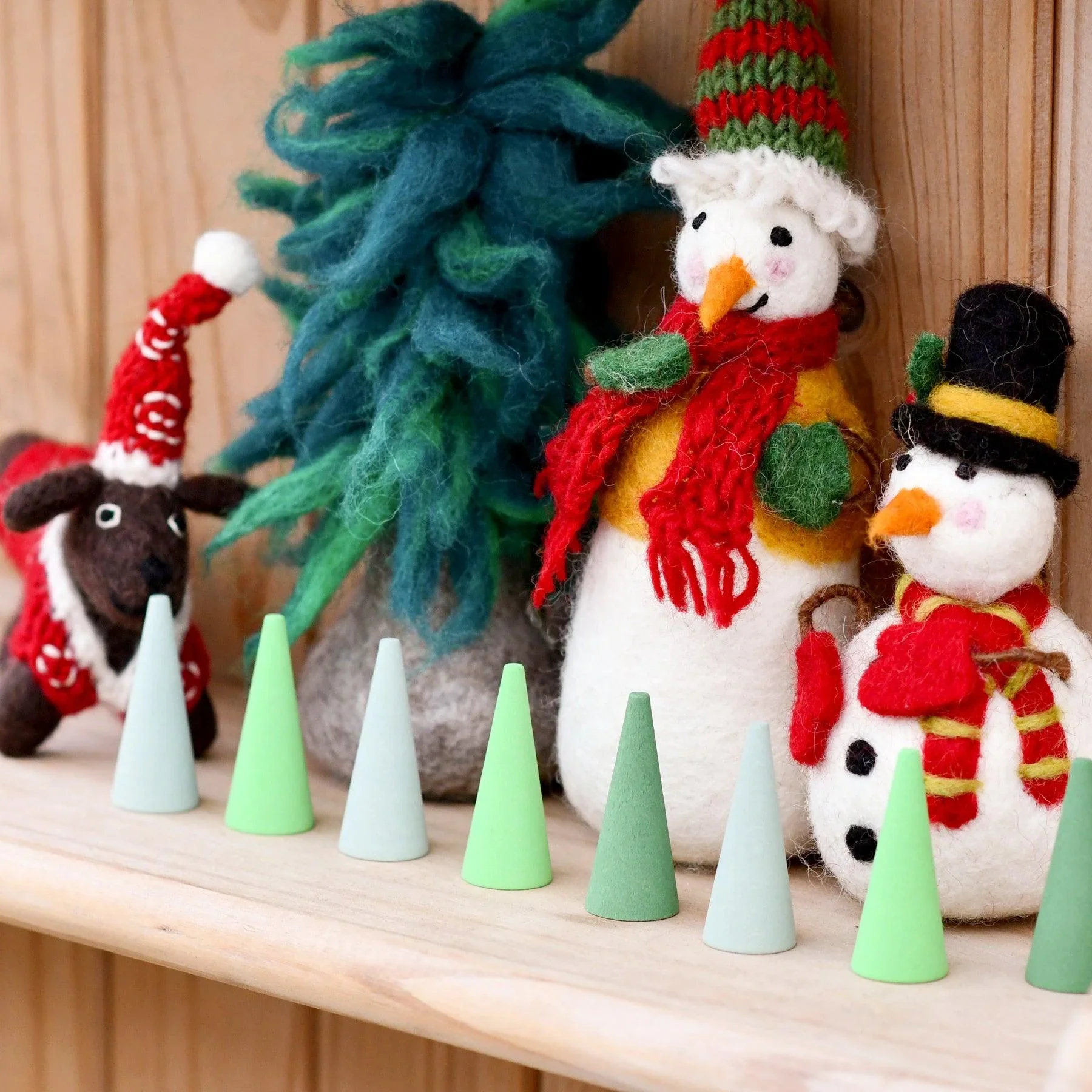 Felt Snowman with Knitted Cap - Image 2