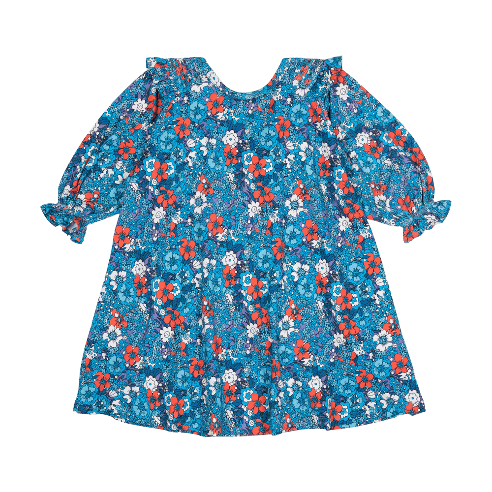 Rock Your Baby Blue Ditsy Floral Dress - Image 3