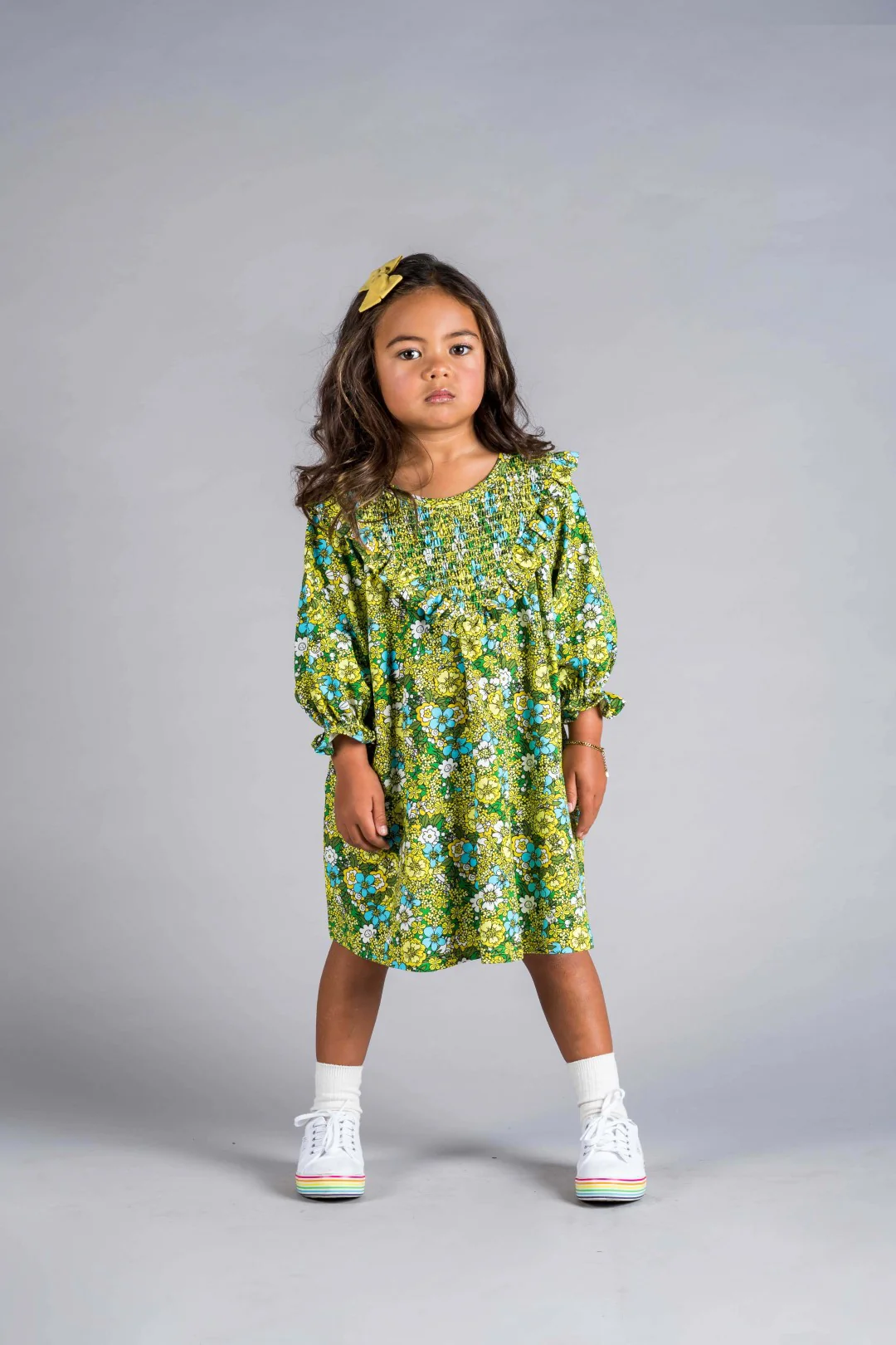 Rock Your Baby Yellow Ditsy Floral Dress - Image 2