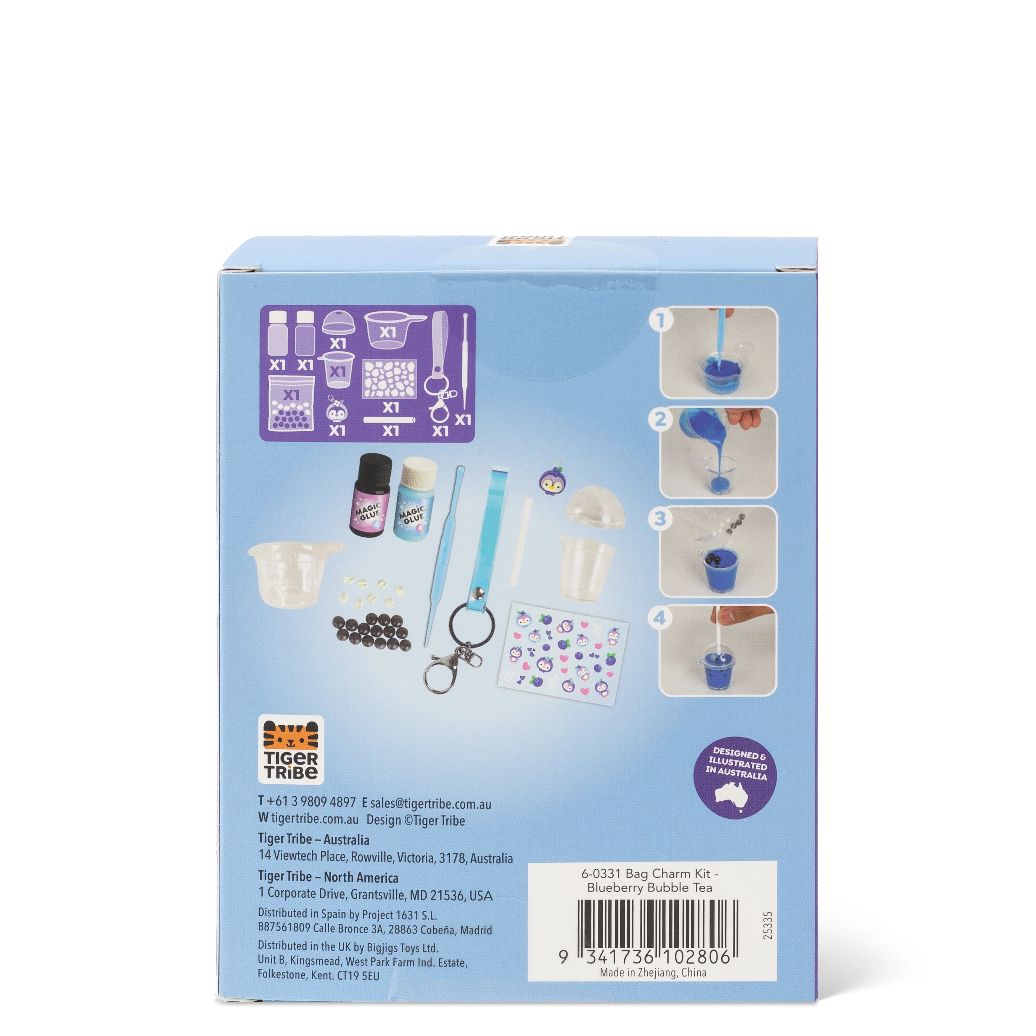 Bag Charm Kit - Blueberry Bubble Tea - Image 8
