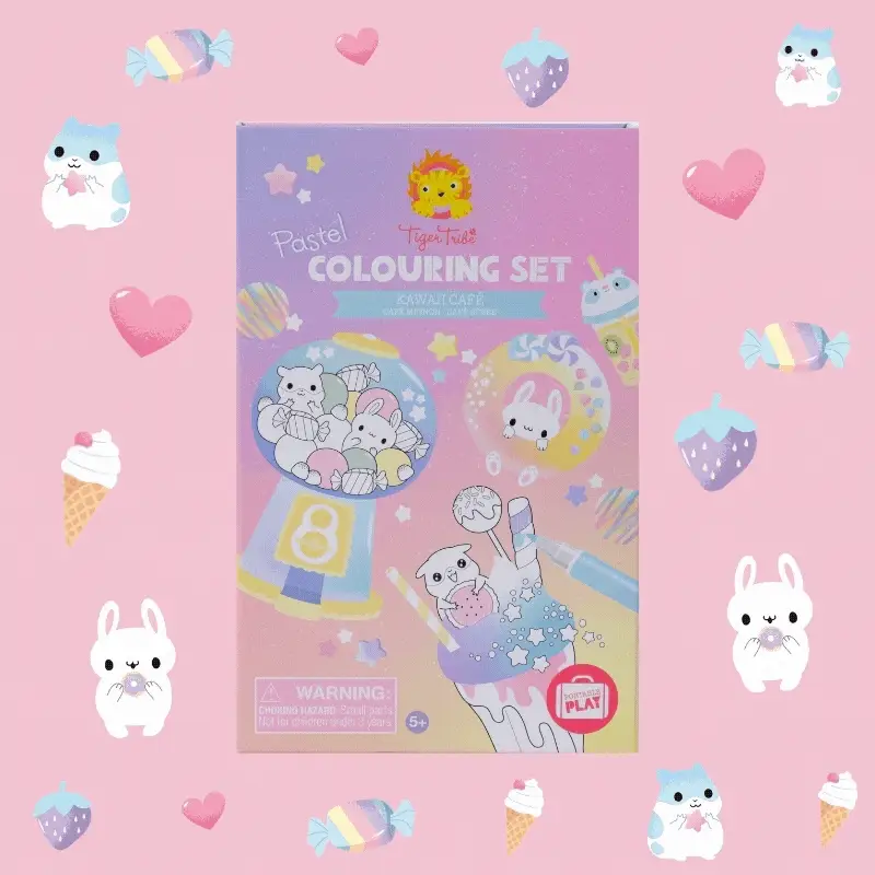 Pastel Colouring Set - Kawaii Cafe - Image 2