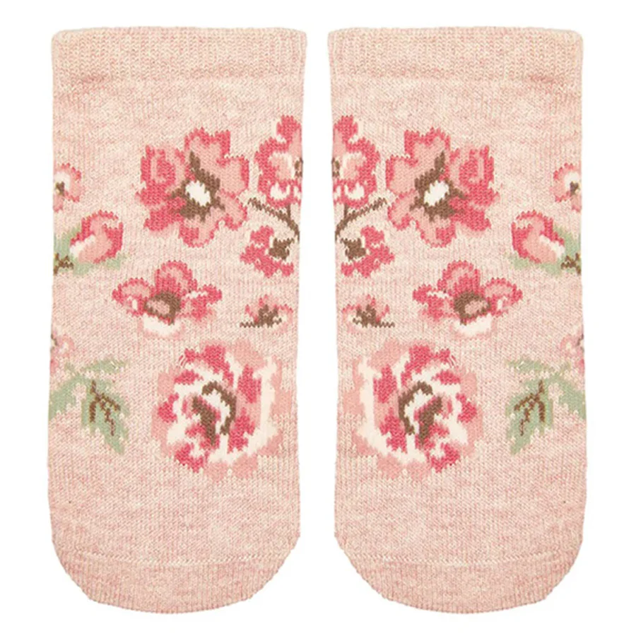 Toshi Organic Baby Jacquard Socks - Wild Rose