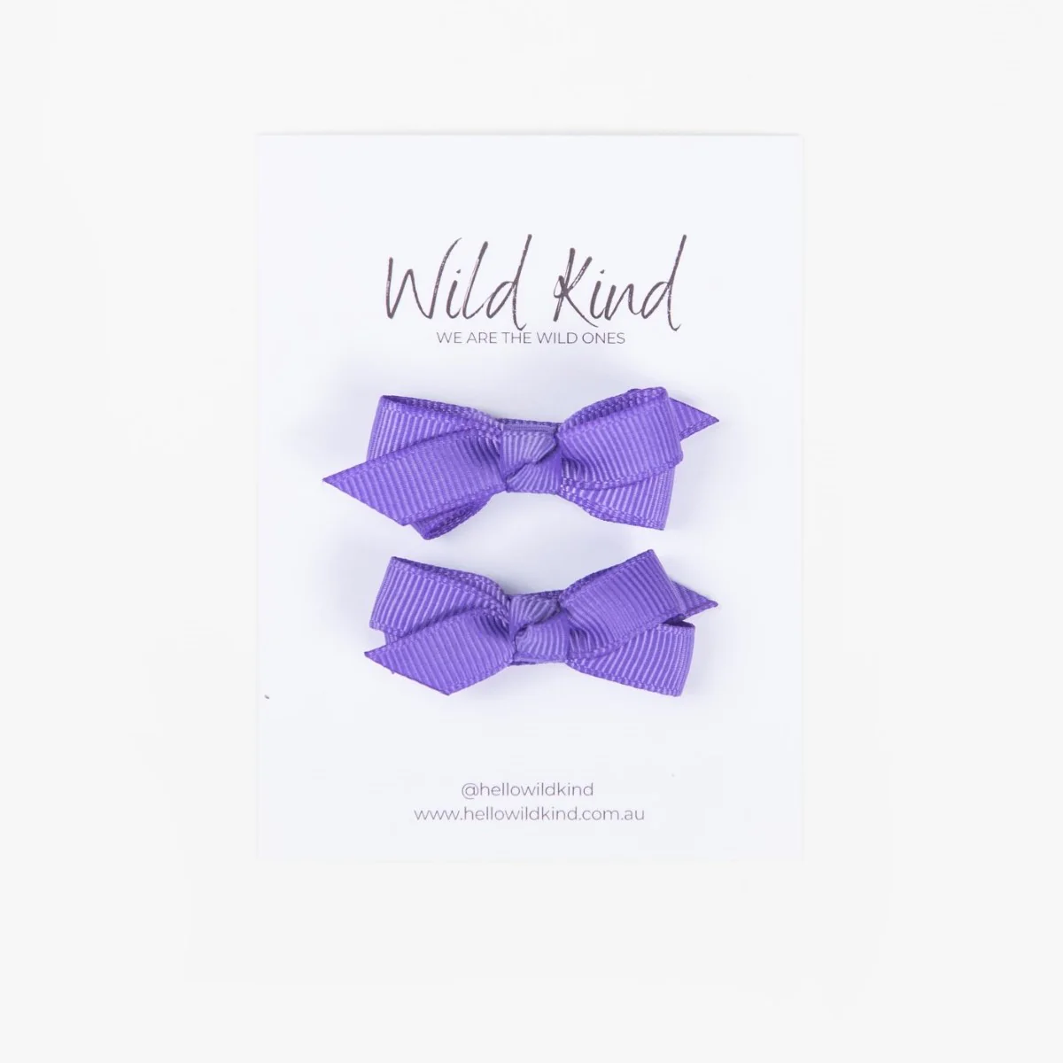 Olivia Small Bow Clips - Violet