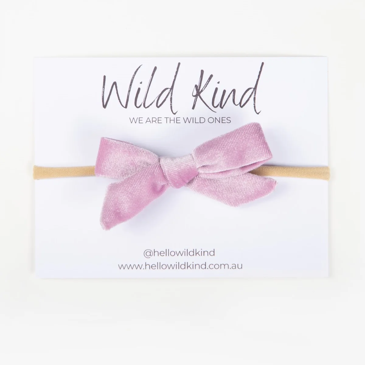 Hazel Velour Bow Headband - Lavender