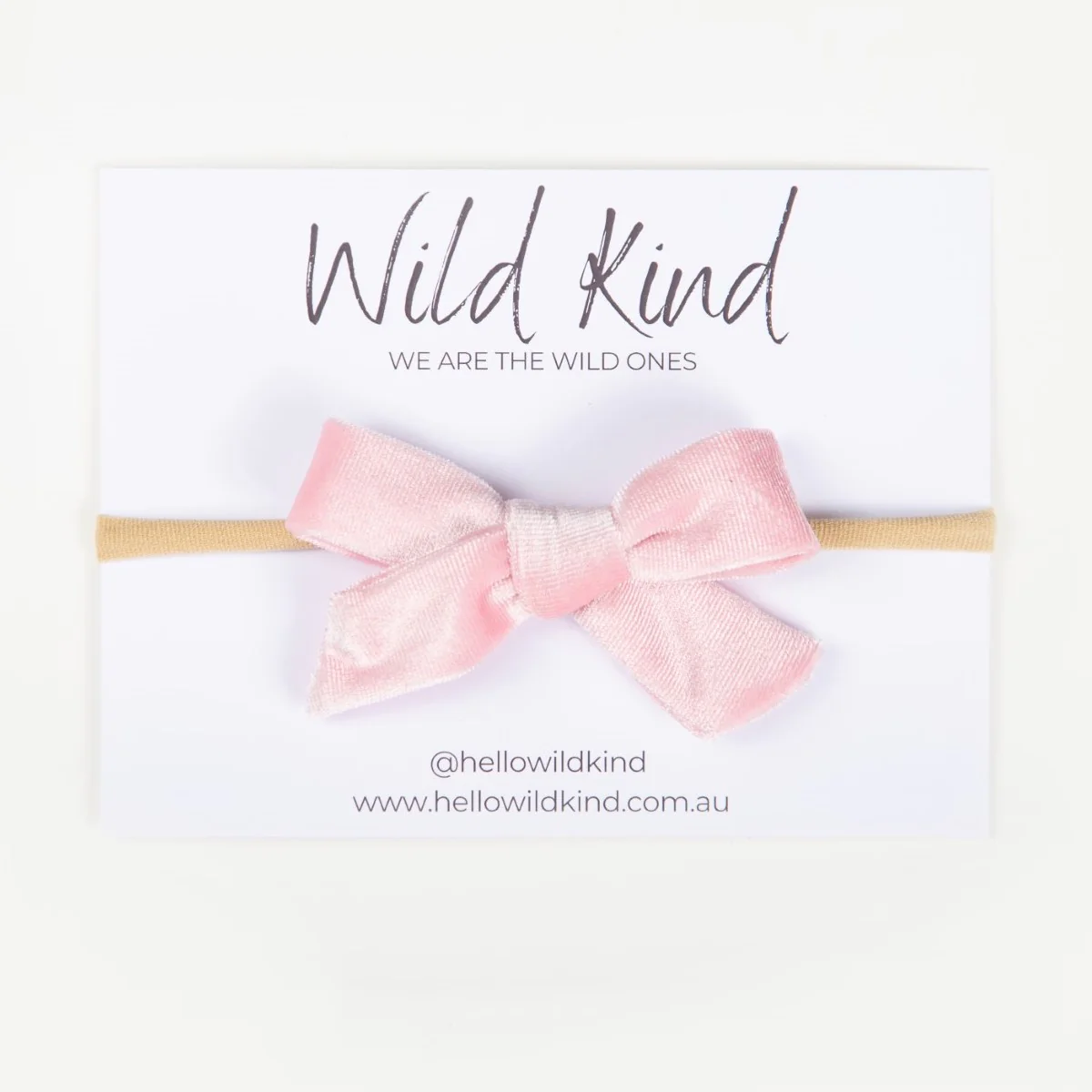Hazel Velour Bow Headband - Lolly Pink
