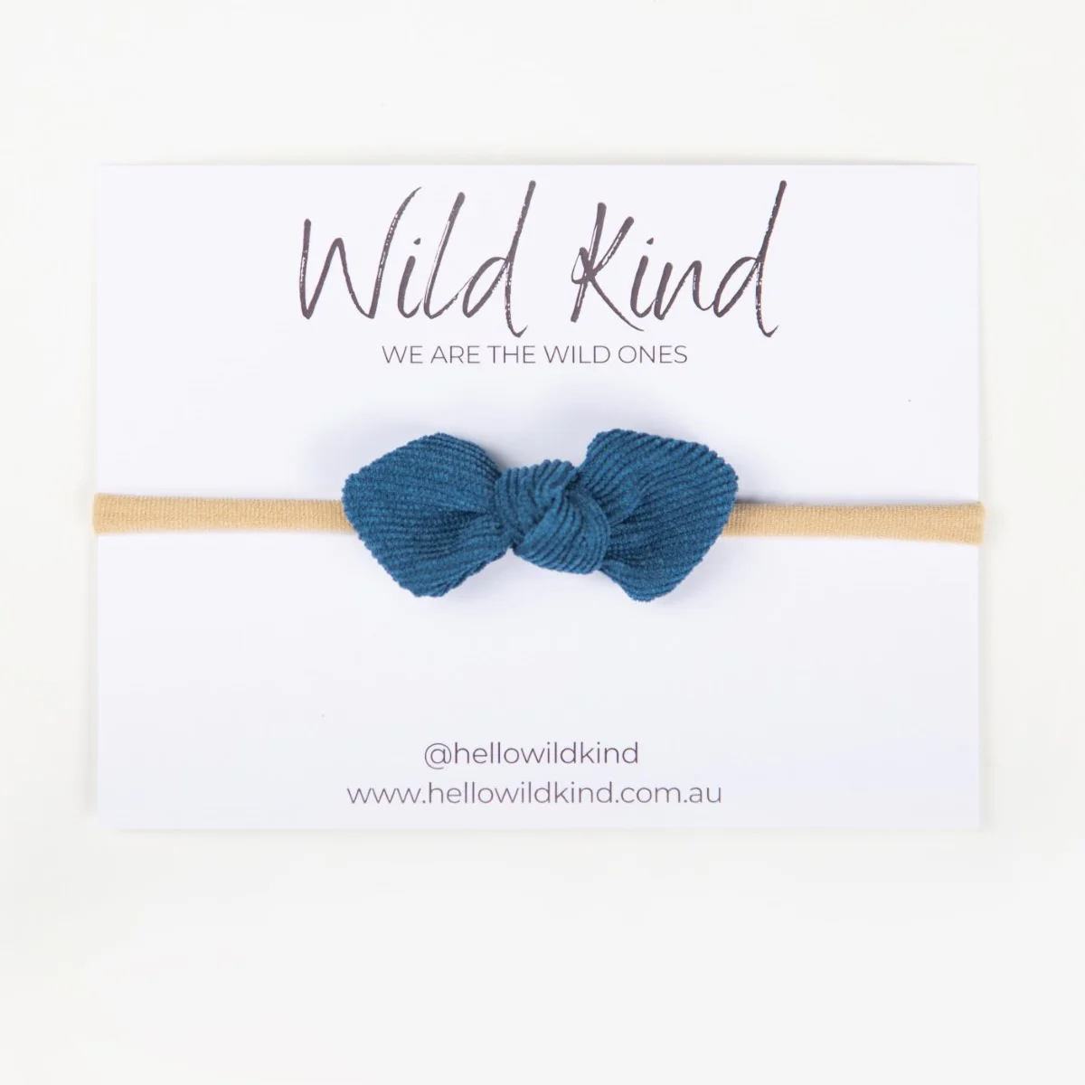Ida Small Cord Bow - Sapphire
