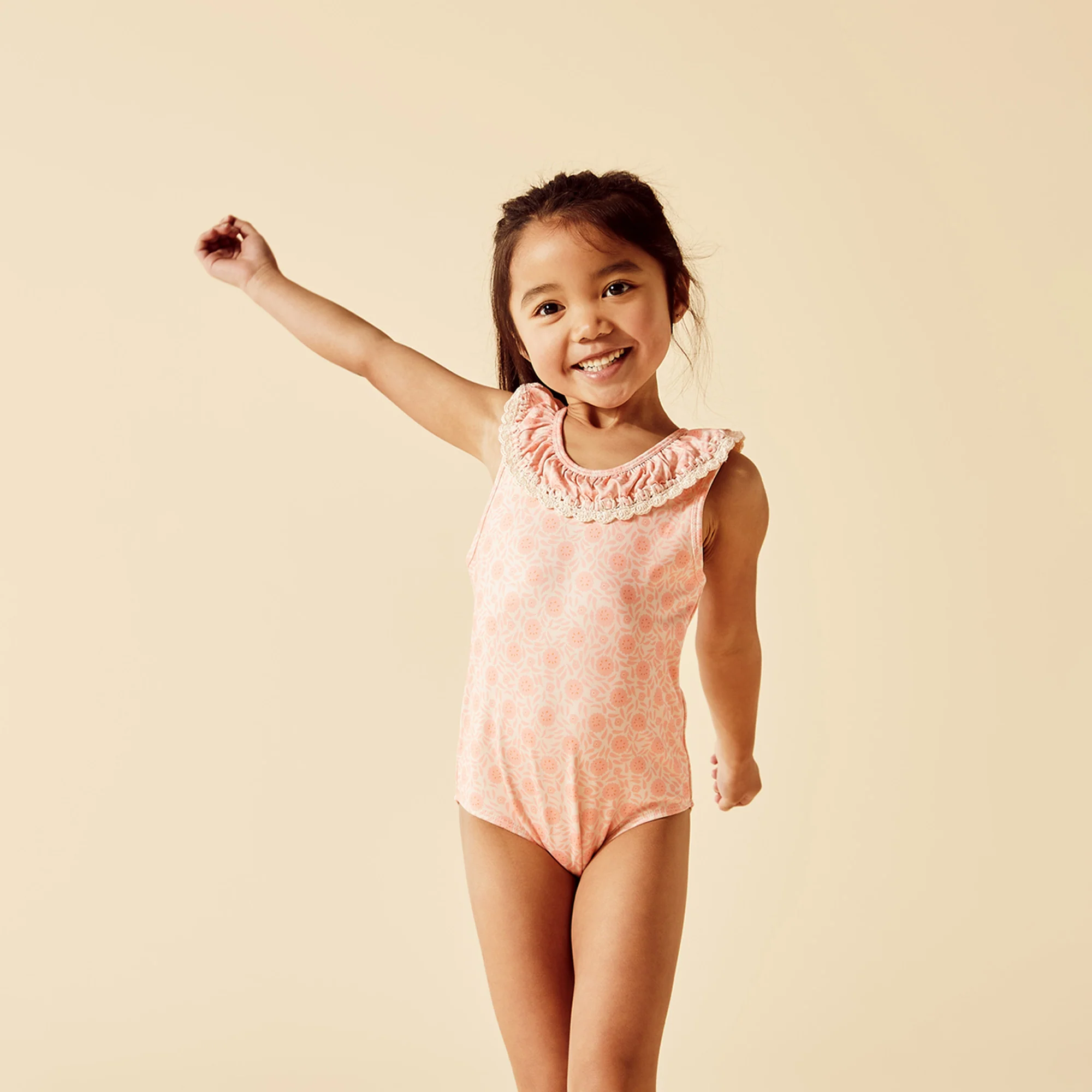 Amelie Floral Crochet Swimsuit - Image 5