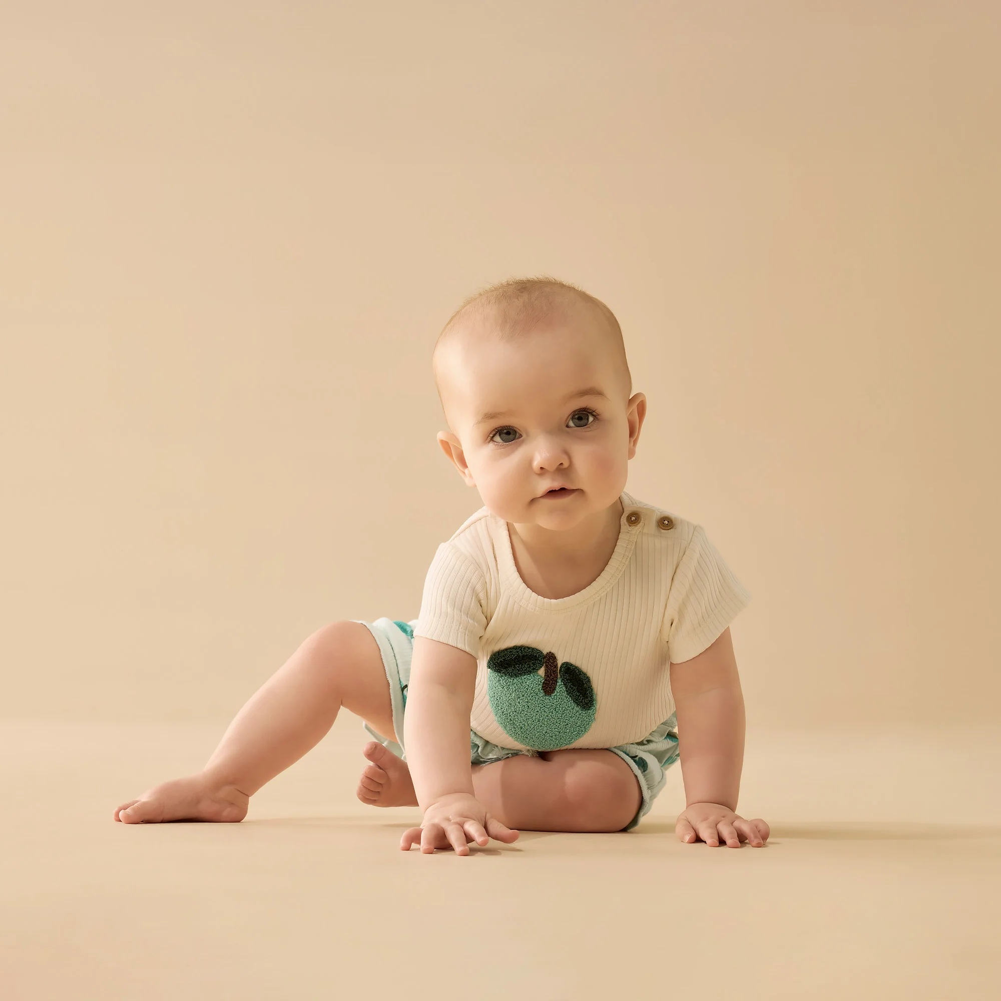 Embroidered Organic Tee - Apple Papple - Image 2