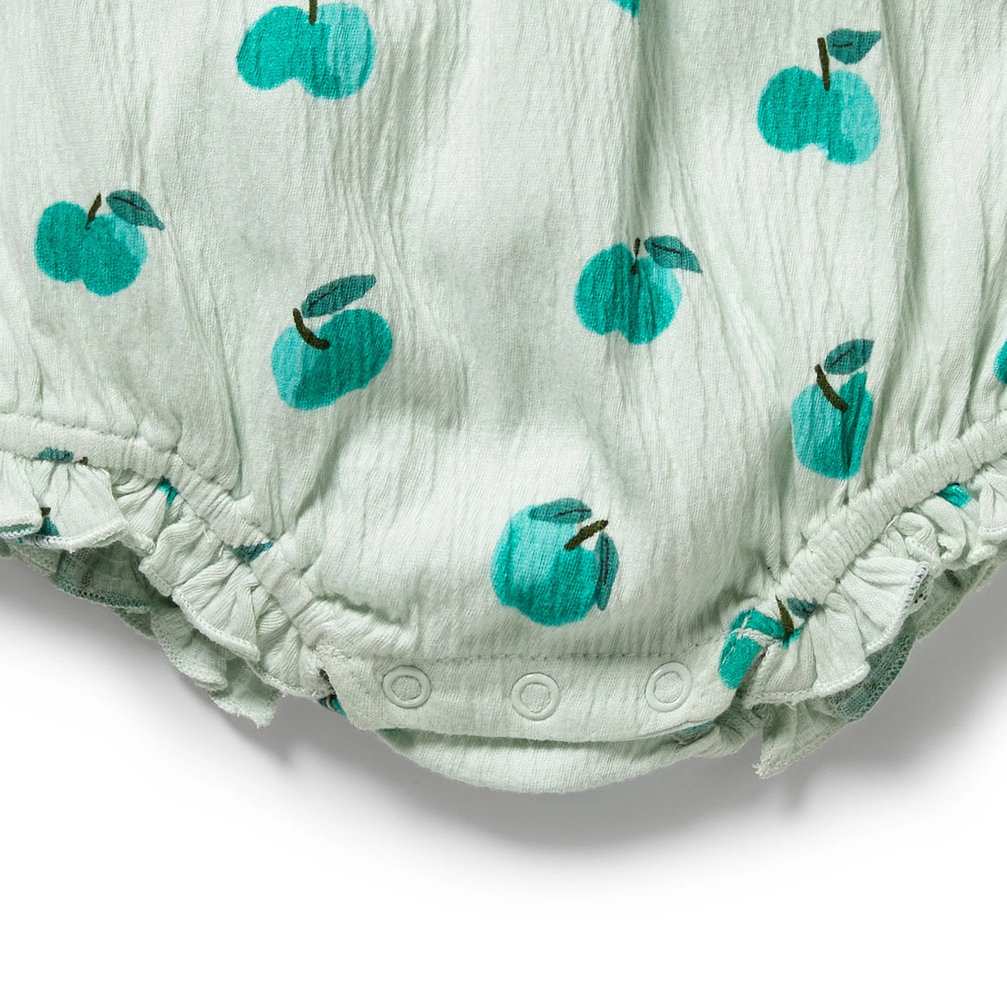 Organic Tie Playsuit - Apple Papple - Image 3