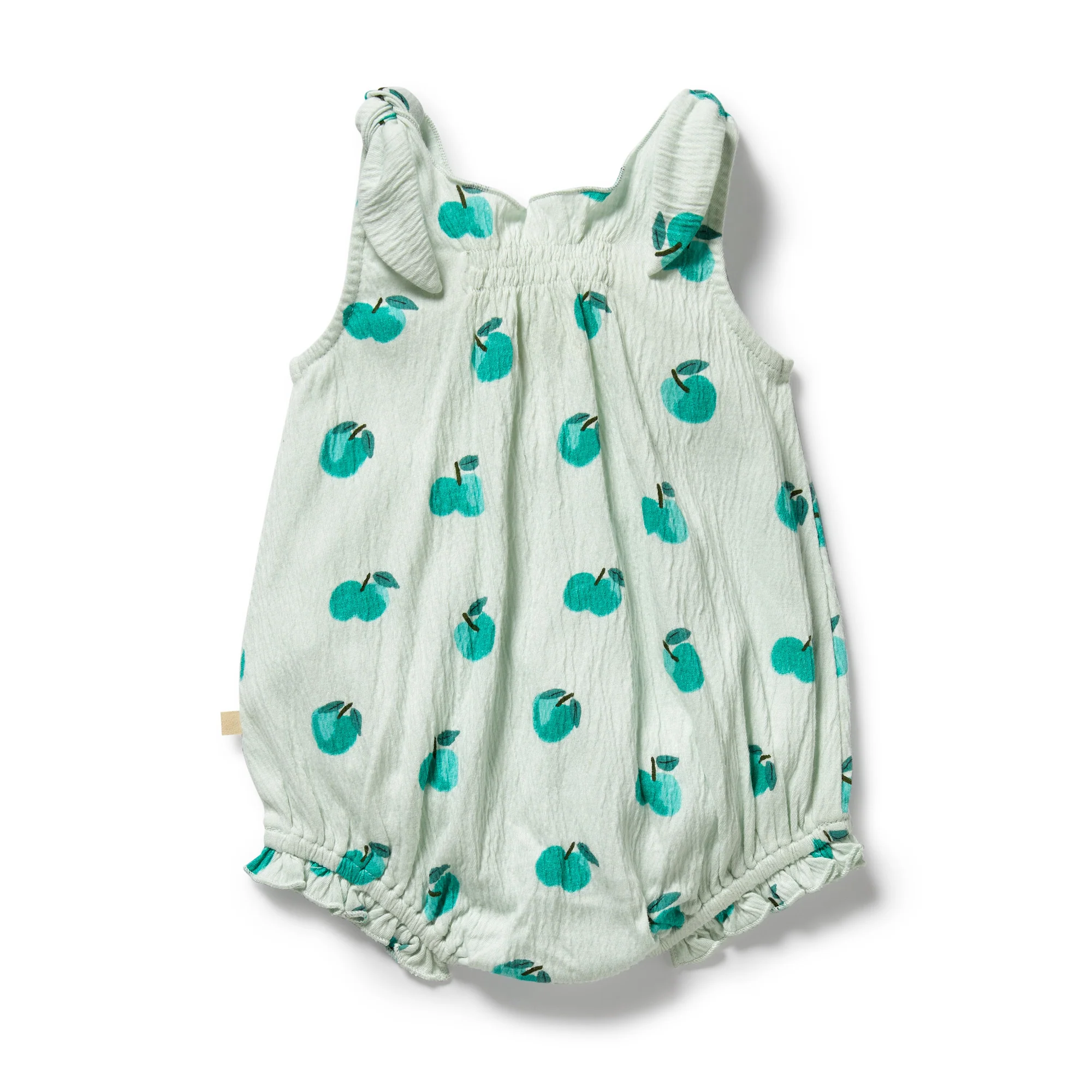 Organic Tie Playsuit - Apple Papple - Image 5