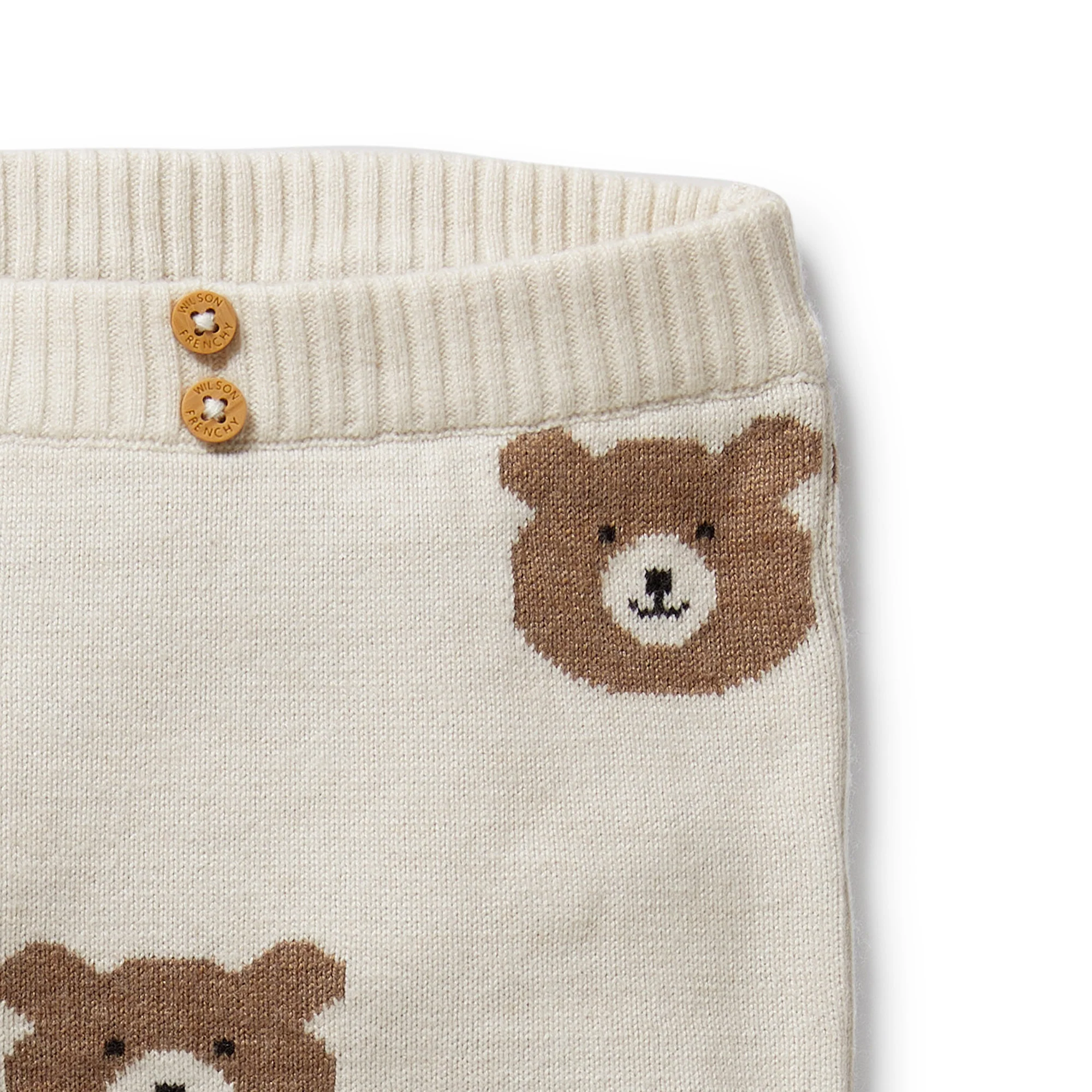 Organic Knitted Jacquard Legging - Beary Cute - Image 3