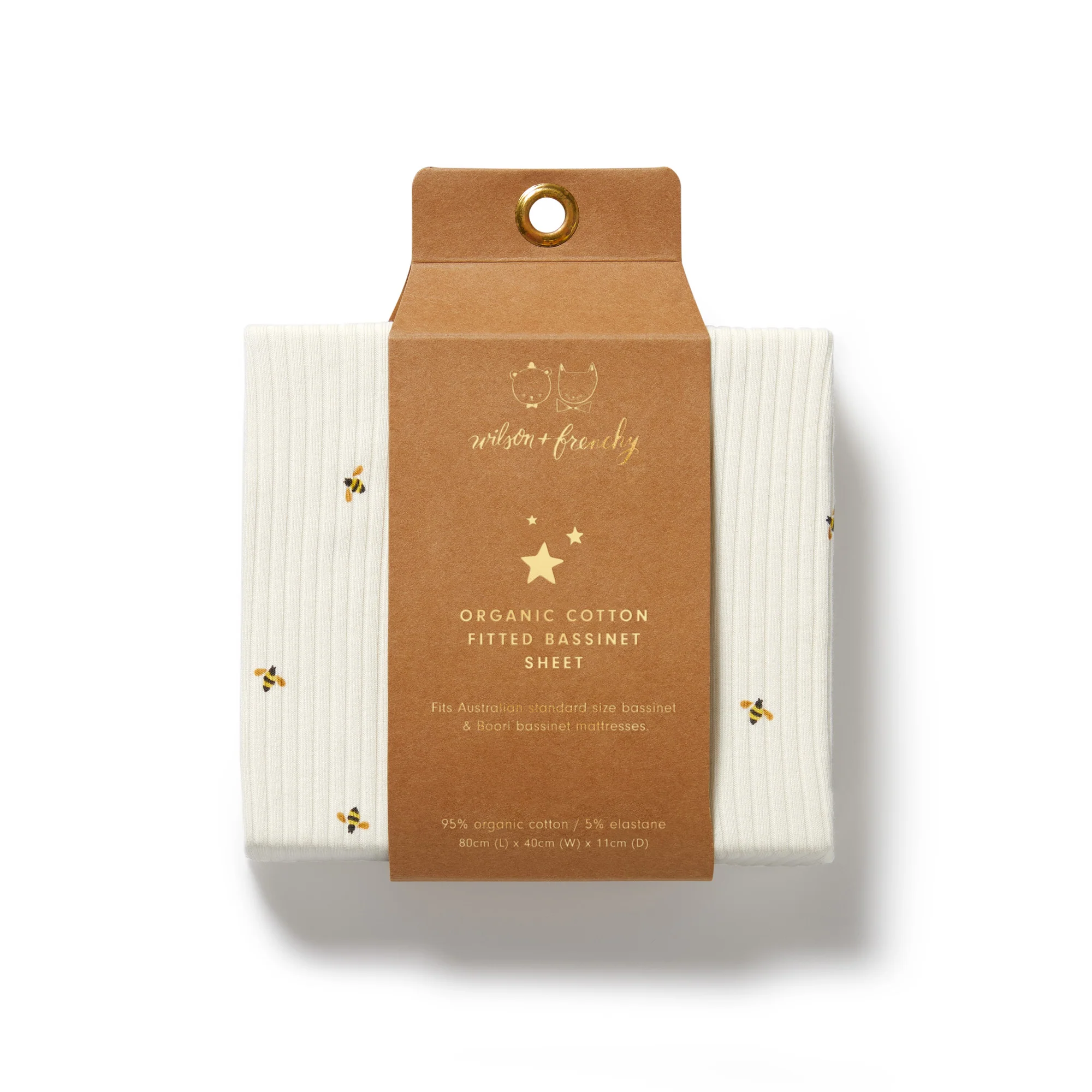 Organic Bassinet Sheet - Bee Mine - Image 2
