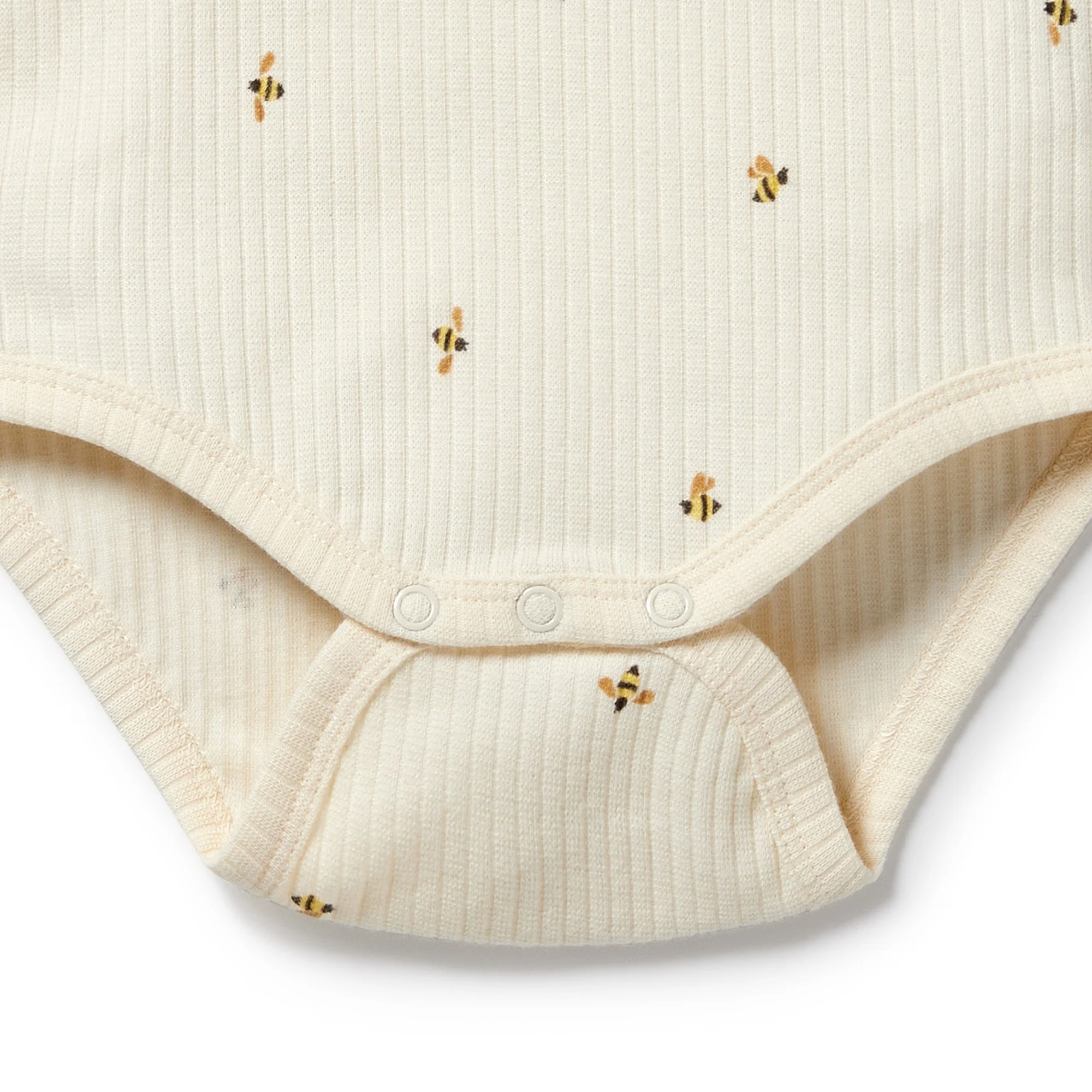 Organic Henley Bodysuit - Bee Mine - Image 3