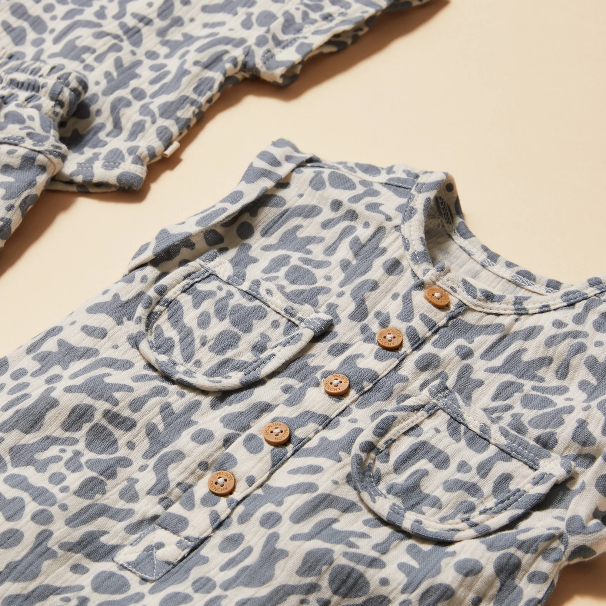 Wilson and Frenchy Blue Coral Organic Crinkle Growsuit - Image 9