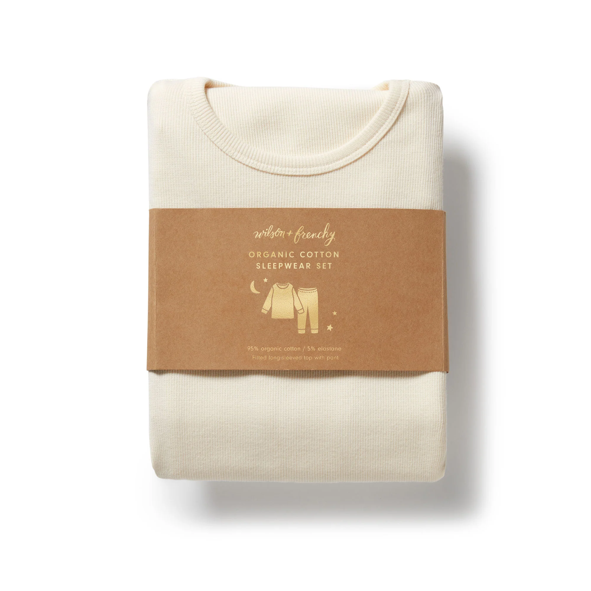 Wilson & Frenchy - Buttermilk Organic Rib Long Sleeved Pyjamas - Image 3