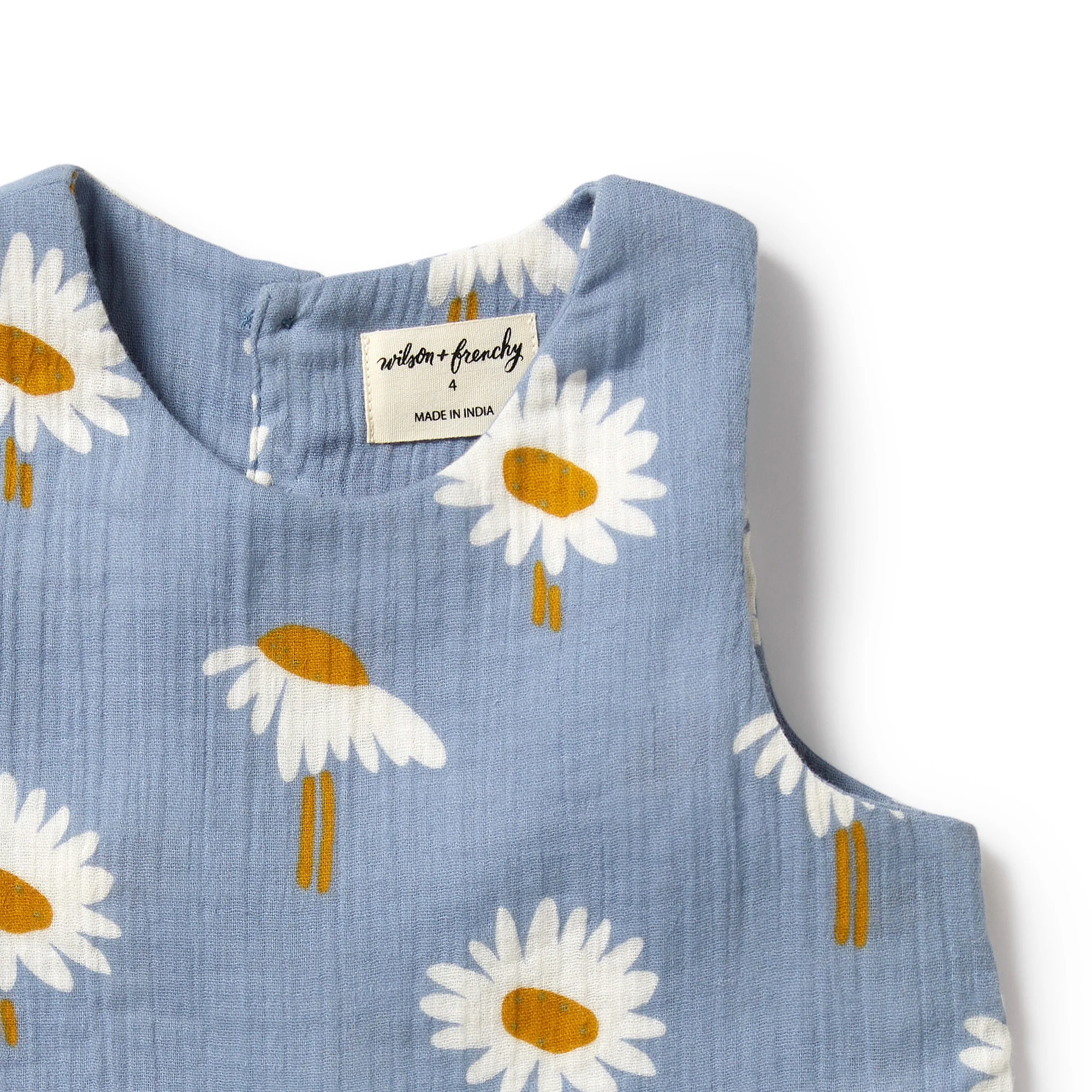 Daisy Floral Organic Crinkle Ruffle Top - Image 3
