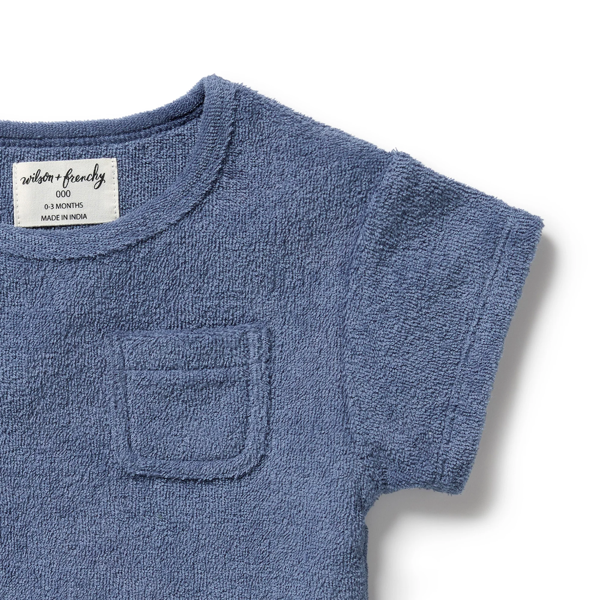 Organic Terry Tee - Deep Blue - Image 4