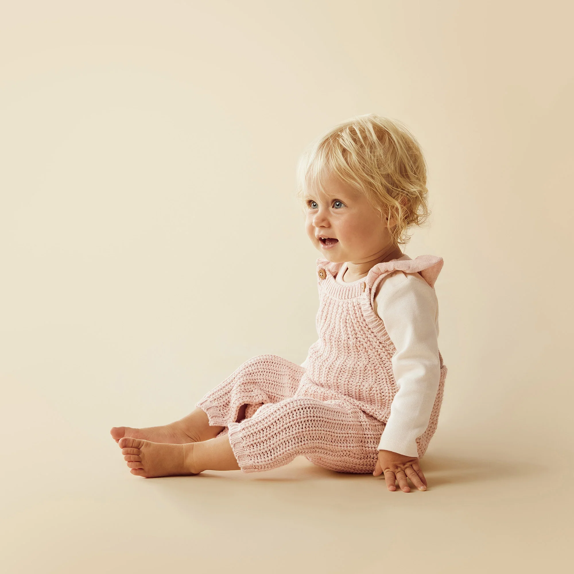 Wilson & Frenchy - Fairy Floss Organic Knitted Ruffle Overall - Image 2