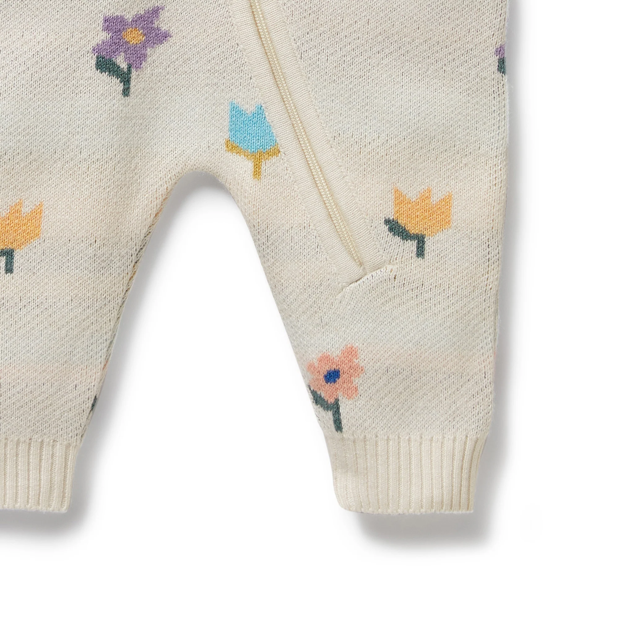Wilson & Frenchy - Flower Pop Organic Knitted Jacquard Growsuit - Image 3