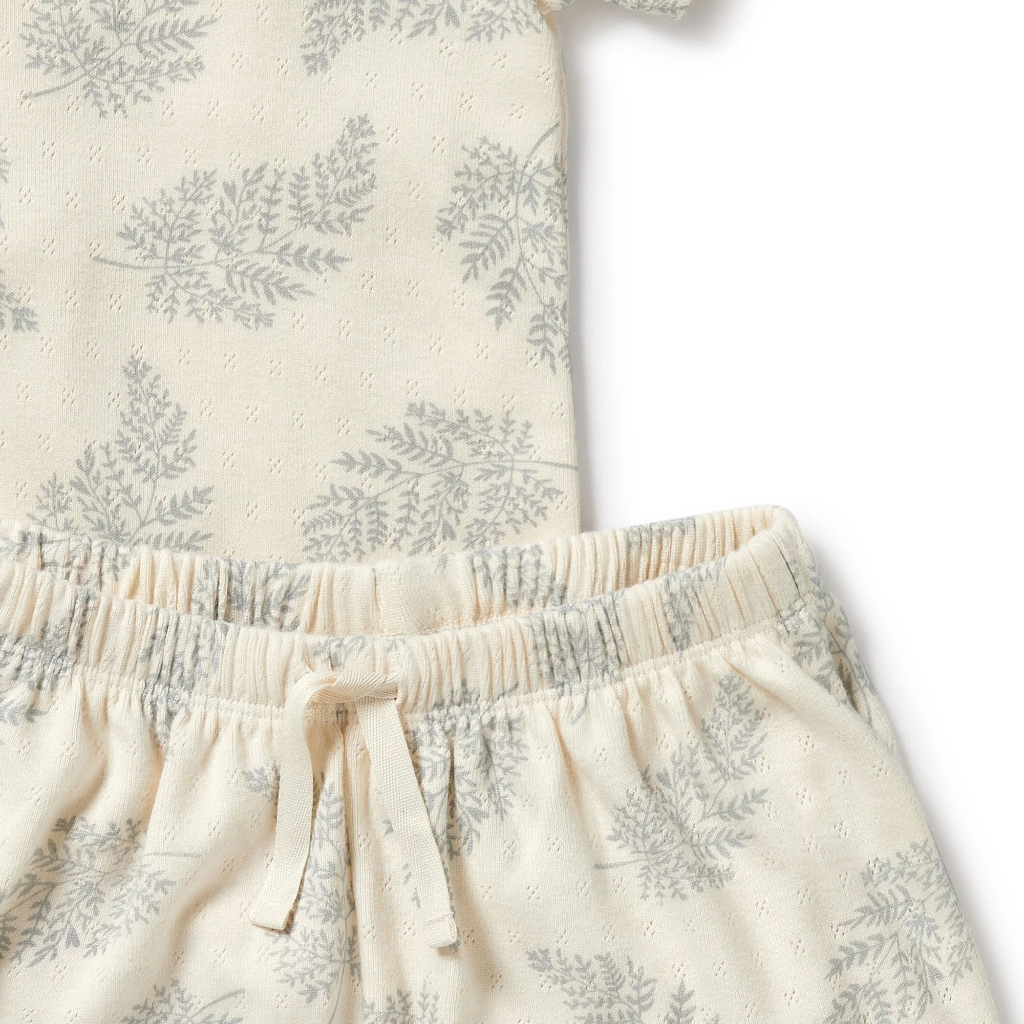 Wilson and Frenchy Forever Ferns Organic Pointelle Short Sleeved Pyjamas - Image 3