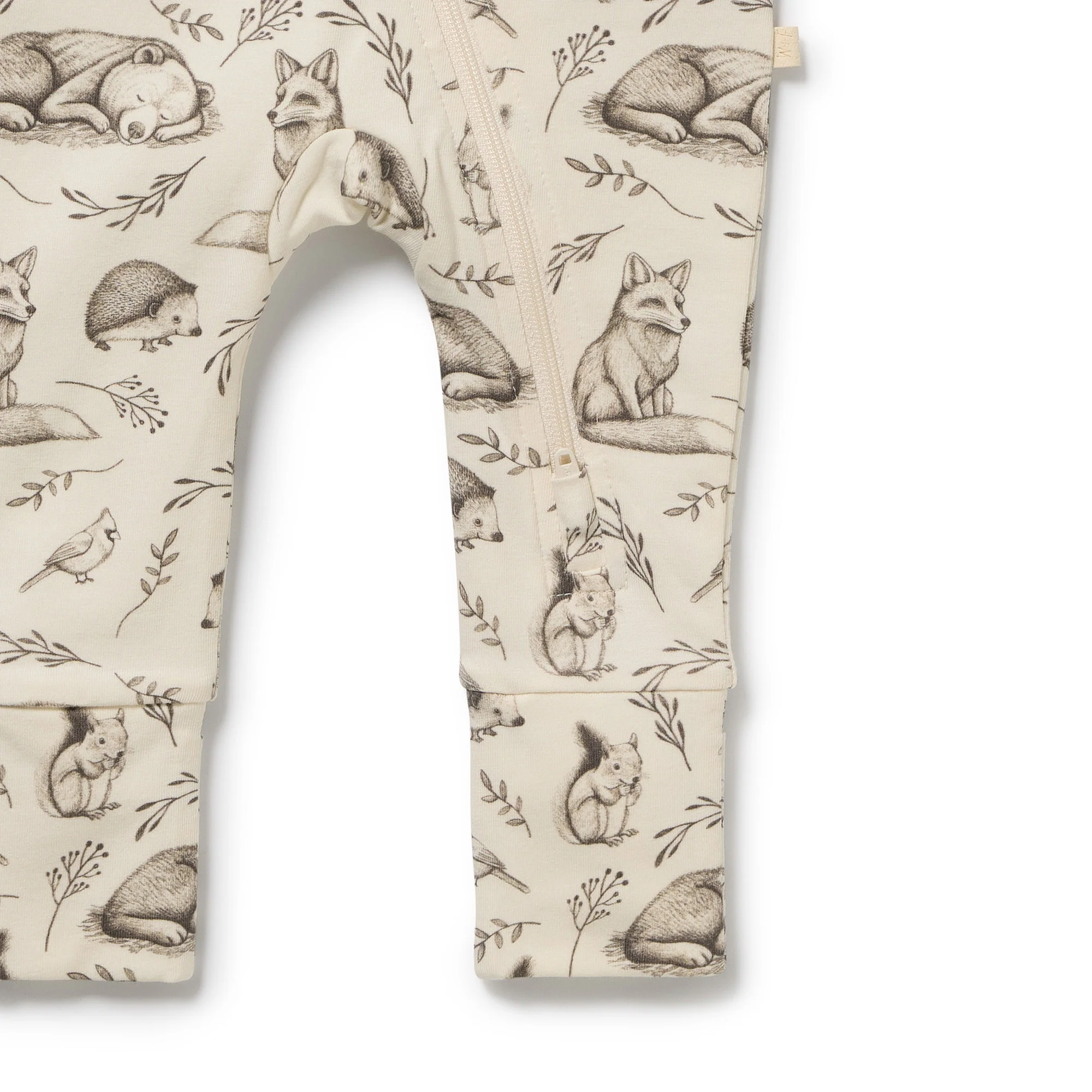 Foxglove Forest Organic Zipsuit with Feet - Image 4
